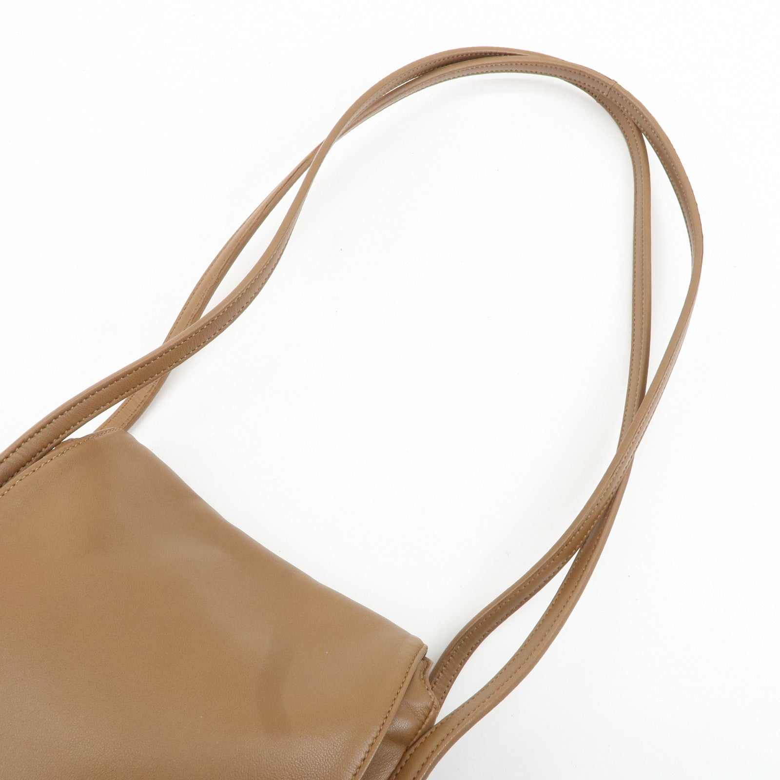 LOEWE Anaglam Leather Shoulder Bag Crossbody Bag Brown Used