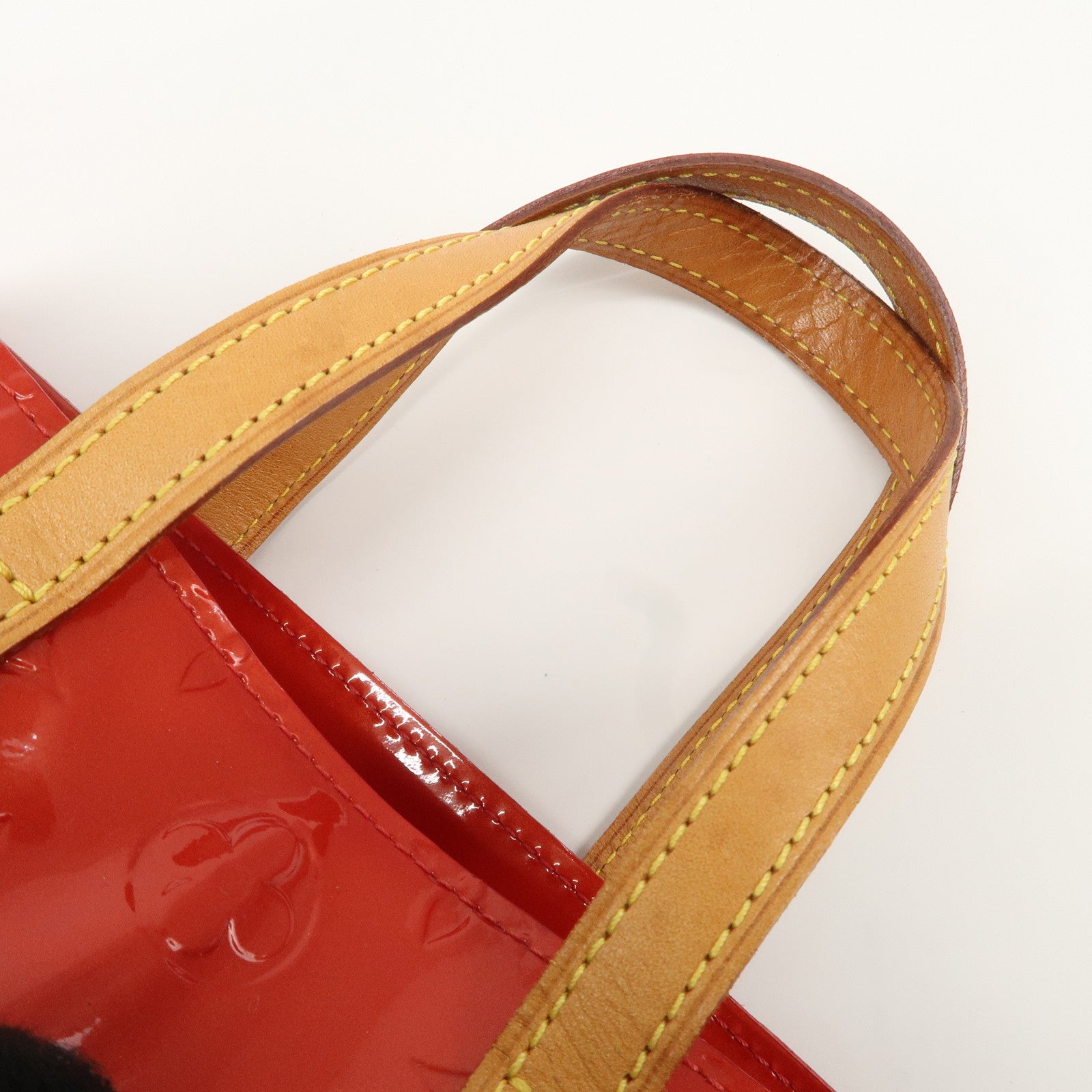 Louis Vuitton Monogram Vernis Lead PM Hand Bag M91088 Rouge Used