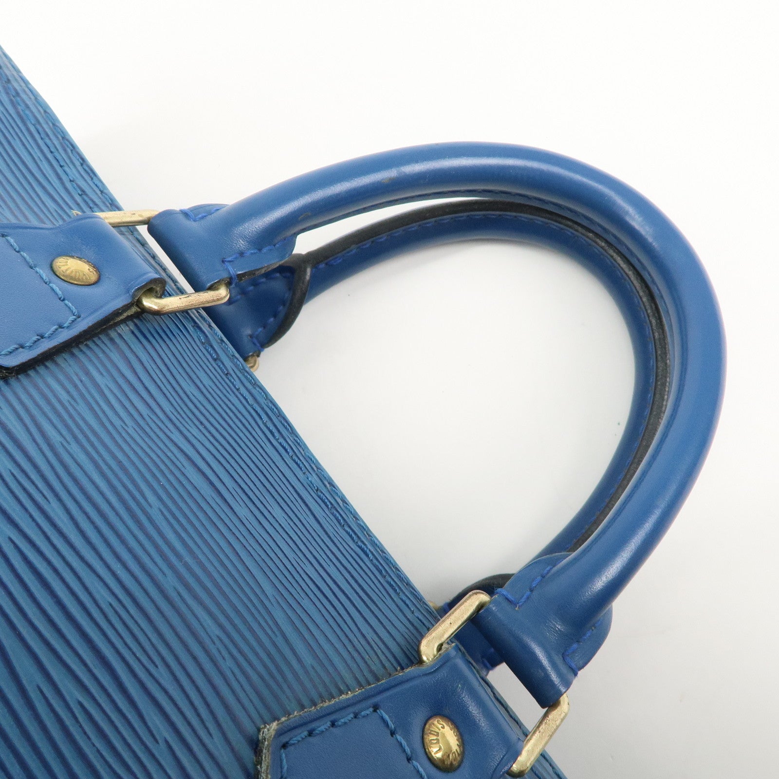 Louis Vuitton Epi Speedy 30 Hand Bag Boston Bag Blue M43005 Used