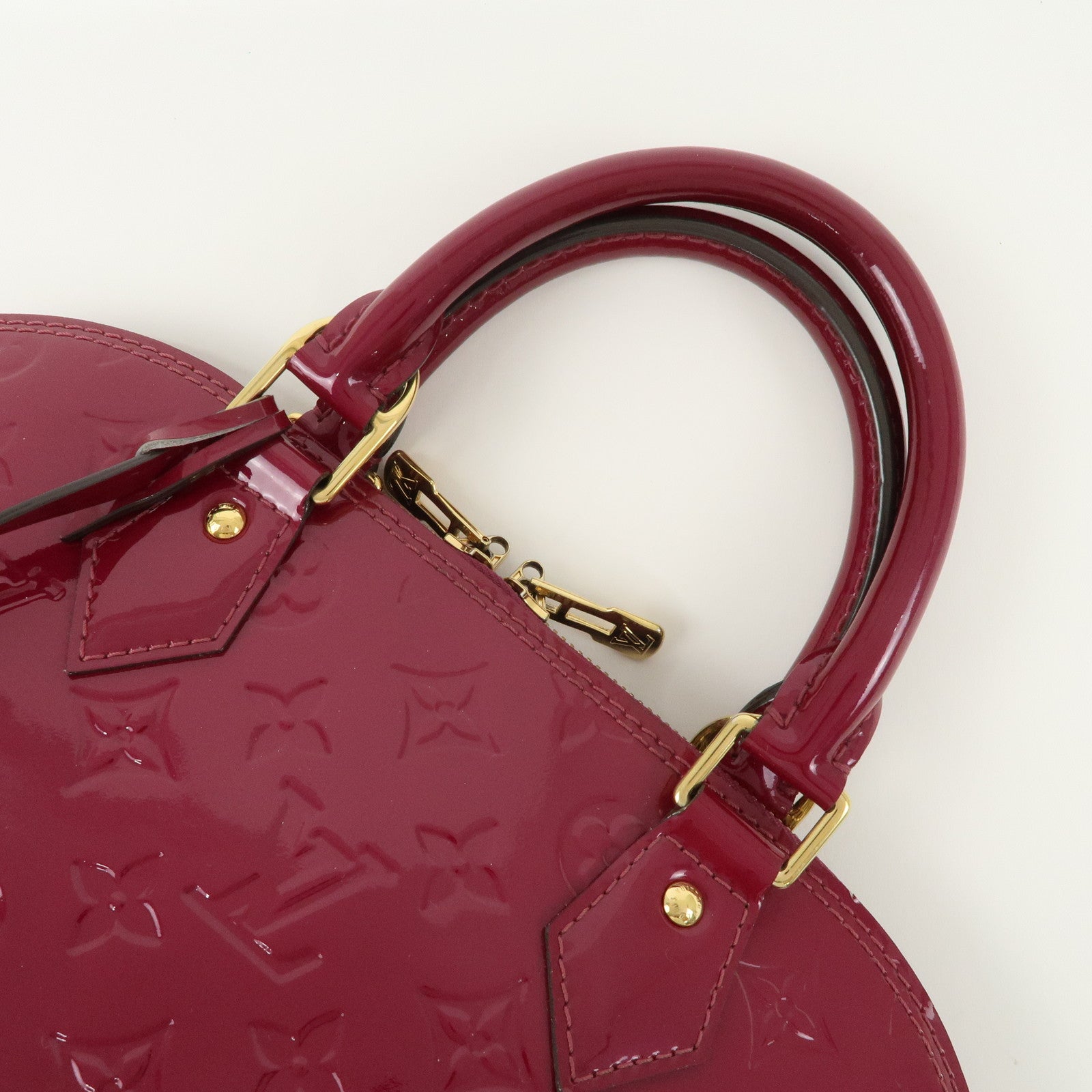 Louis Vuitton Monogram Vernis Alma PM Hand Bag Magenta M50561