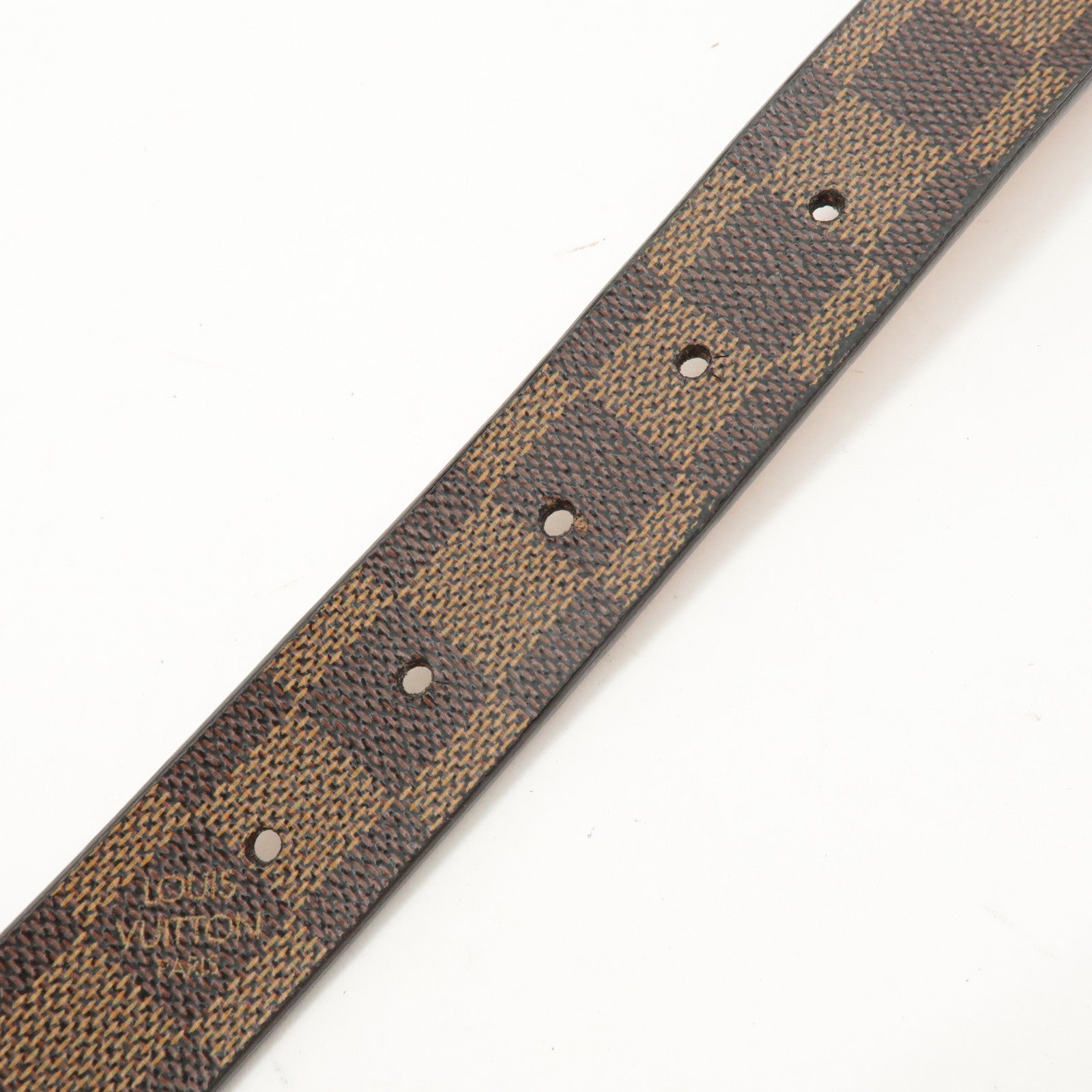 Louis Vuitton Damier ebene Saint Tulle Belt 85/34 Brown M6803 Used