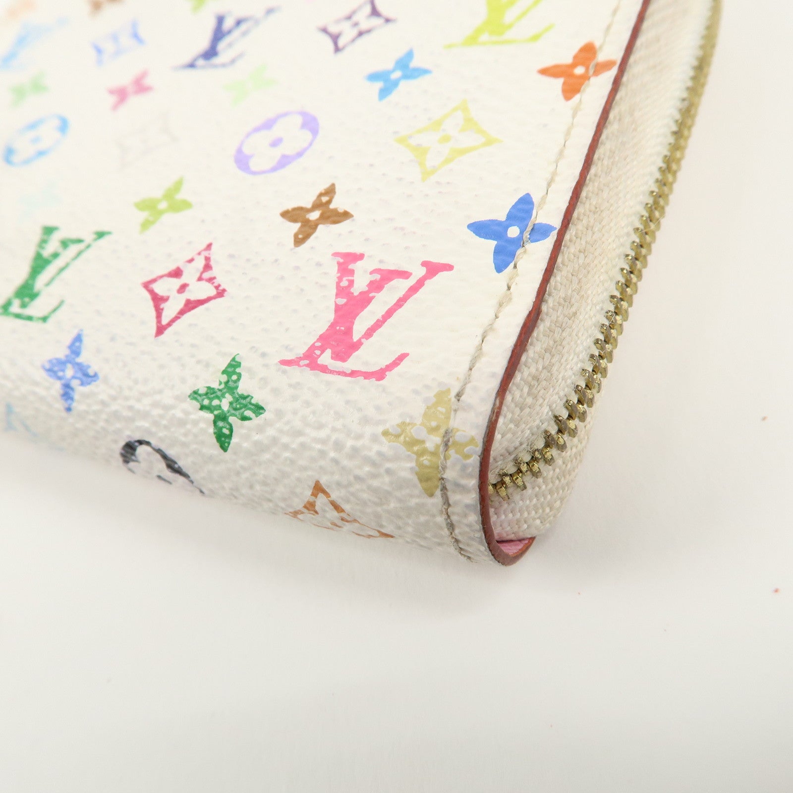 Louis Vuitton Monogram Multicolor Zippy Coin Purse Blanc M66548