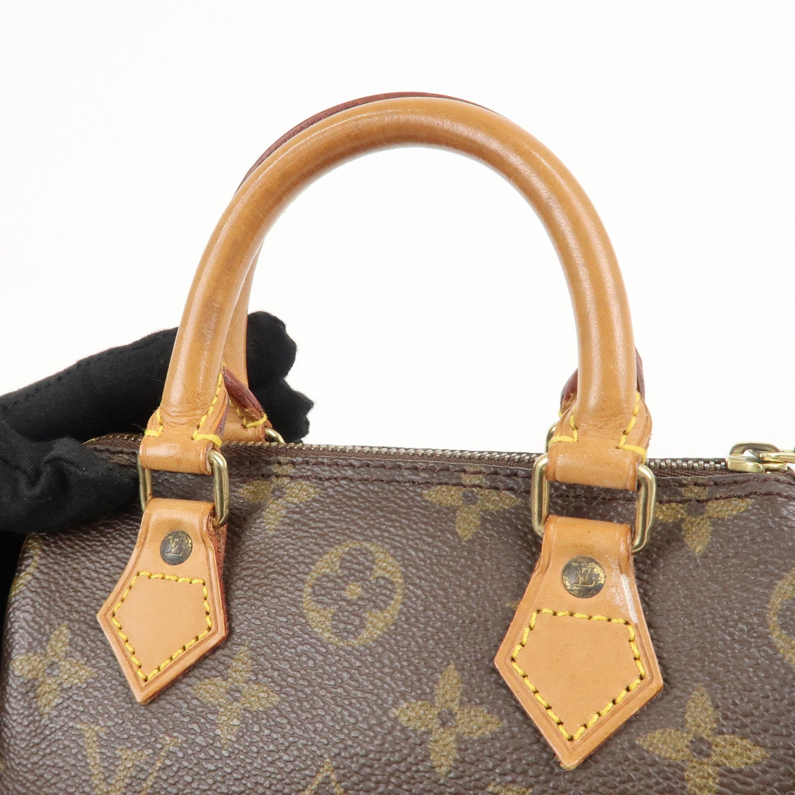 Louis Vuitton Monogram Mini Speedy Hand Bag Brown M41534