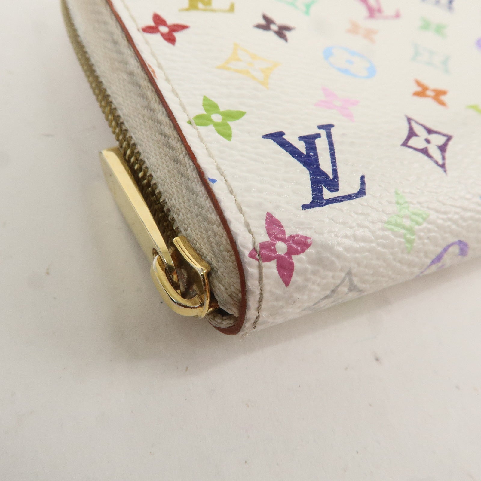 Louis Vuitton Monogram Multi Color Zippy Coin Purse Blanc M93741