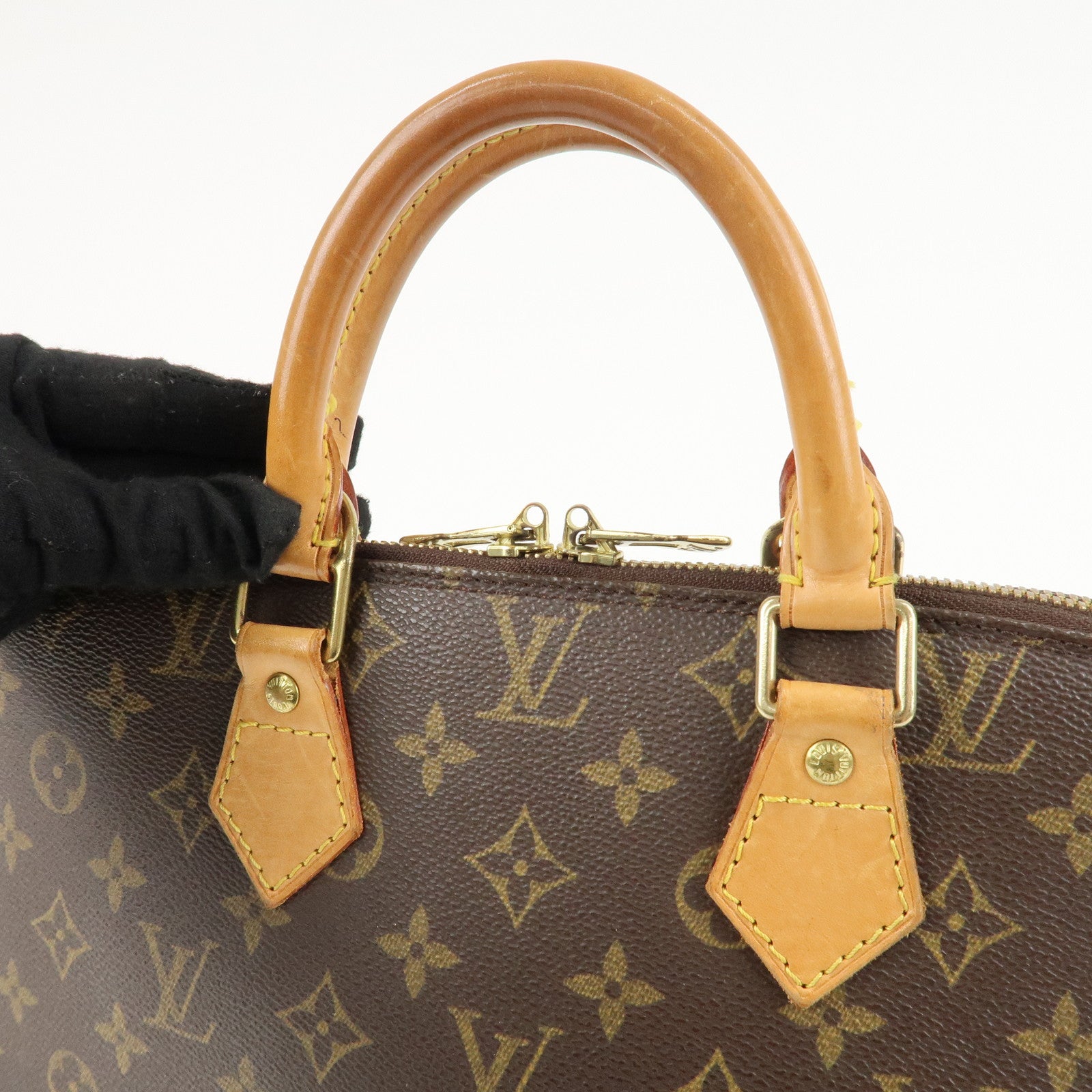 Louis Vuitton Monogram Alma Hand Bag Brown M51130 Used