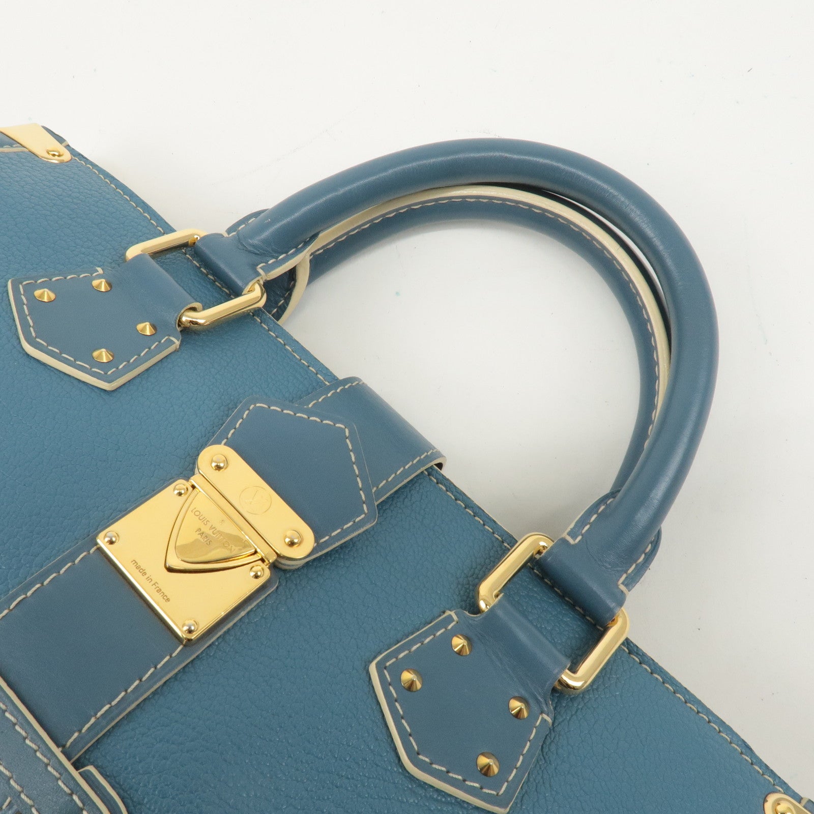 Louis Vuitton Suhali Leather Epanoui GM Hand Bag Light Blue