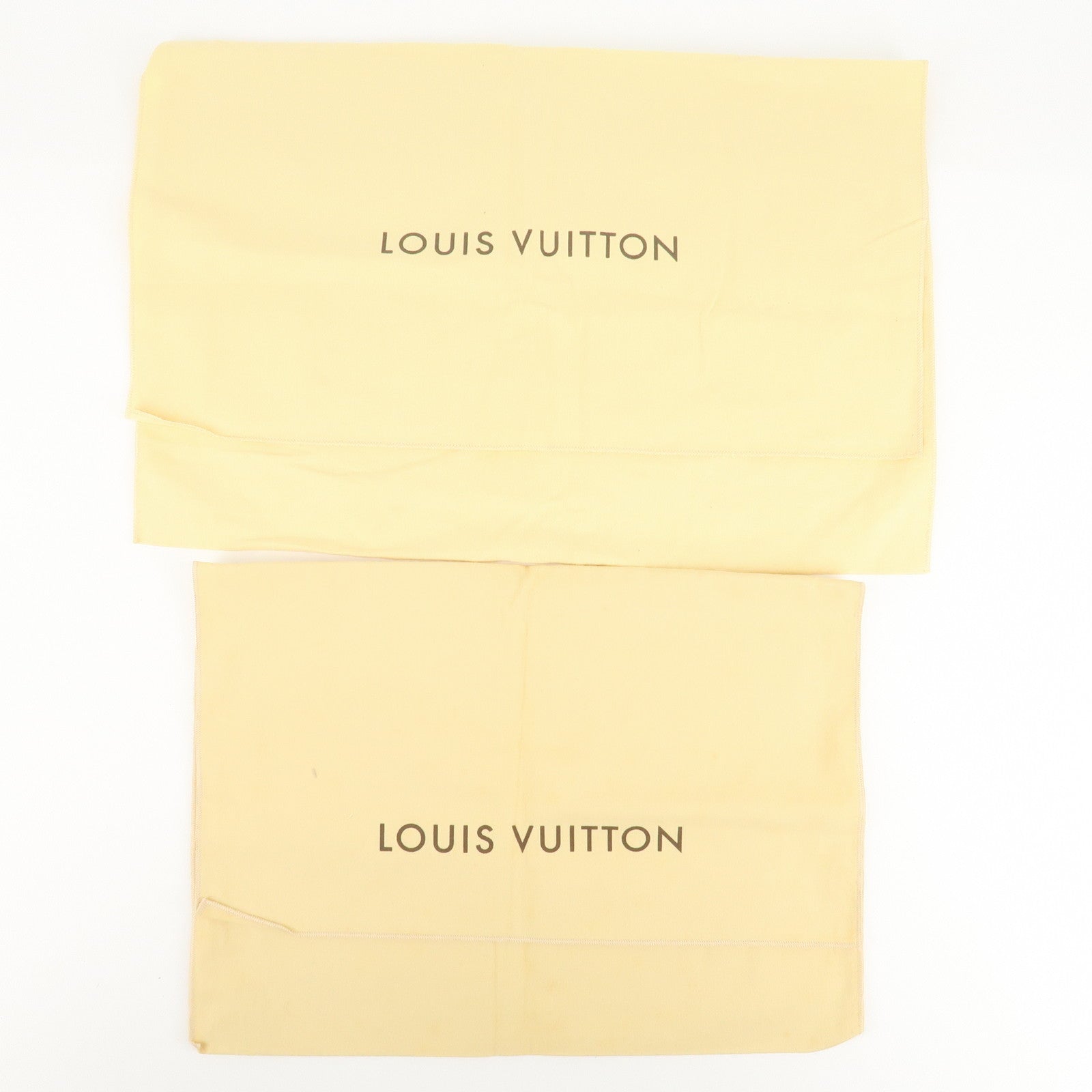 Louis Vuitton Set Of 10 Dust Bag Flap Style Beige