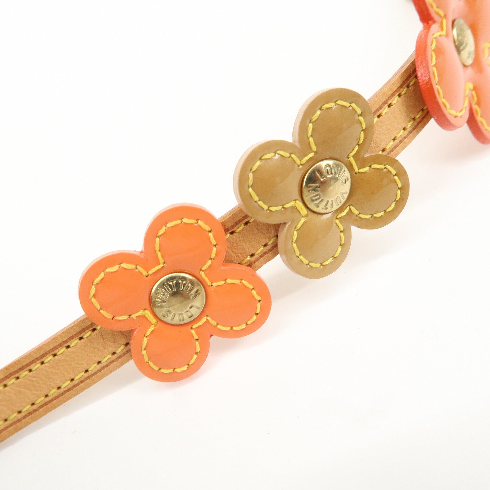 Louis Vuitton Flower Bracelet Choker Orange M92253 Used