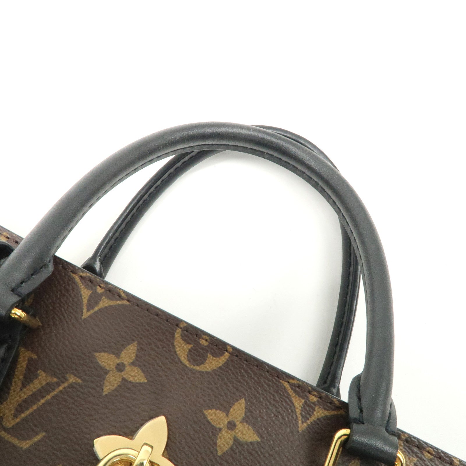 Louis Vuitton Monogram Flower Tote 2Way Hand Bag Noir M43550