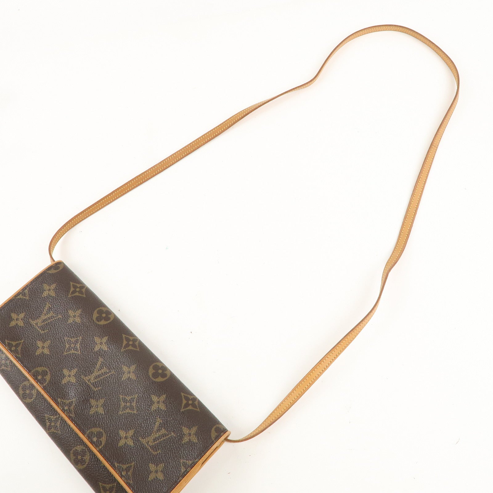 Louis Vuitton Monogram Pochette Twin GM 2Way Bag Brown M51852