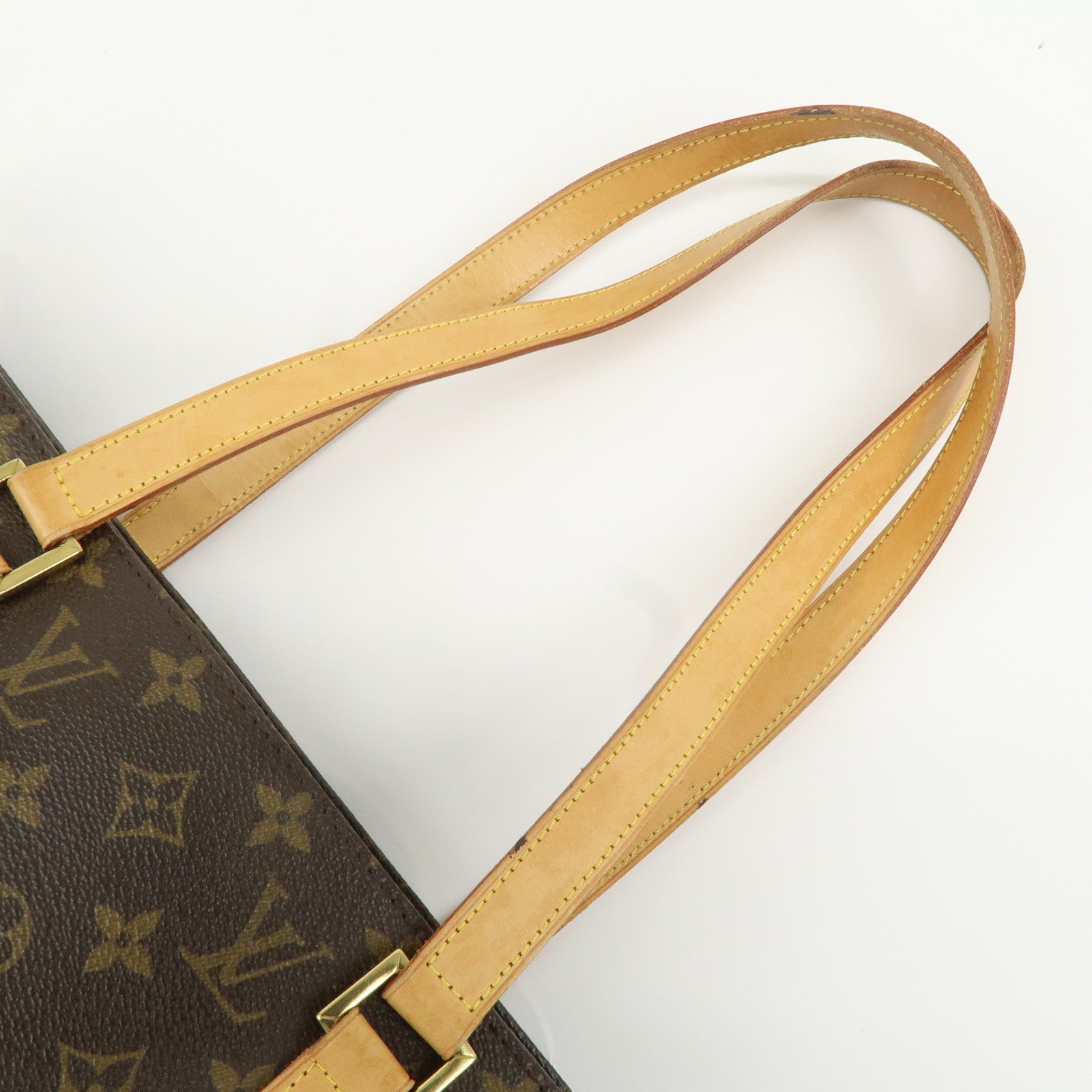 Louis Vuitton Monogram Luco Tote Bag Hand Bag Brown M51155 Used