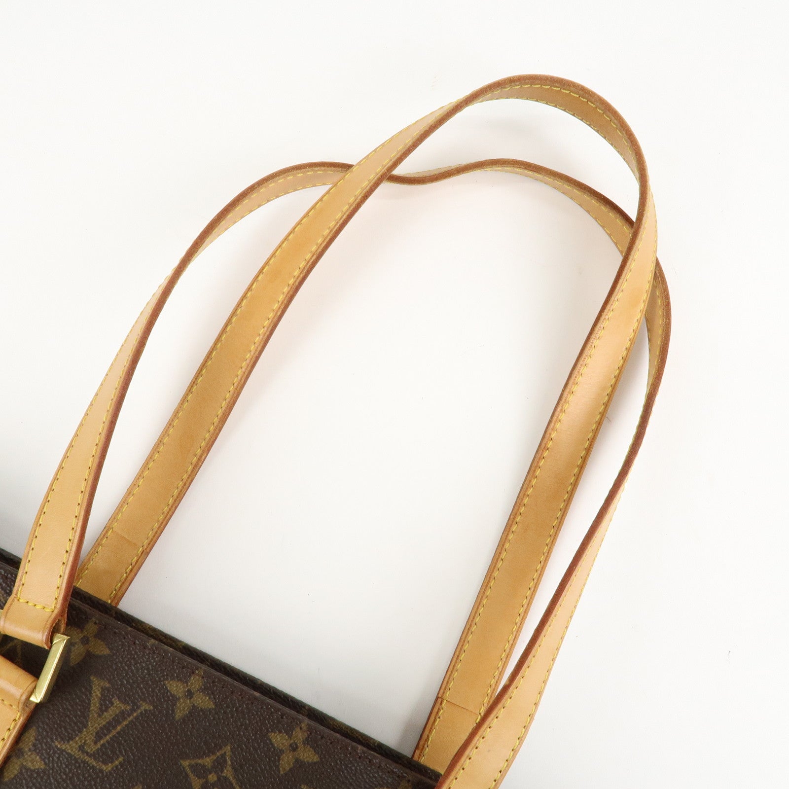 Louis Vuitton Monogram Luco Tote Bag Hand Bag Brown M51155 Used