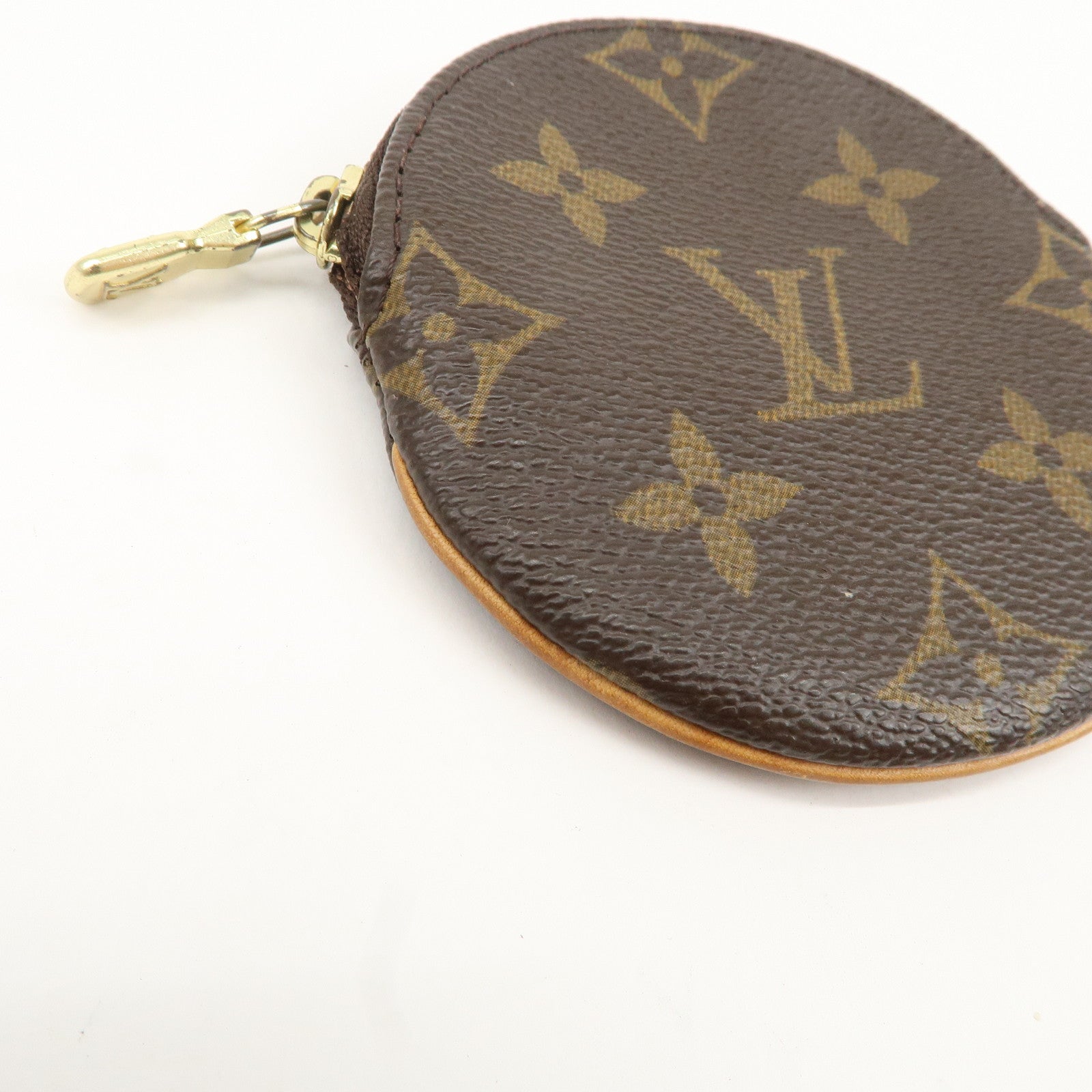 Louis Vuitton Monogram Porte Monnaie Rond Coin Case M95043 Used