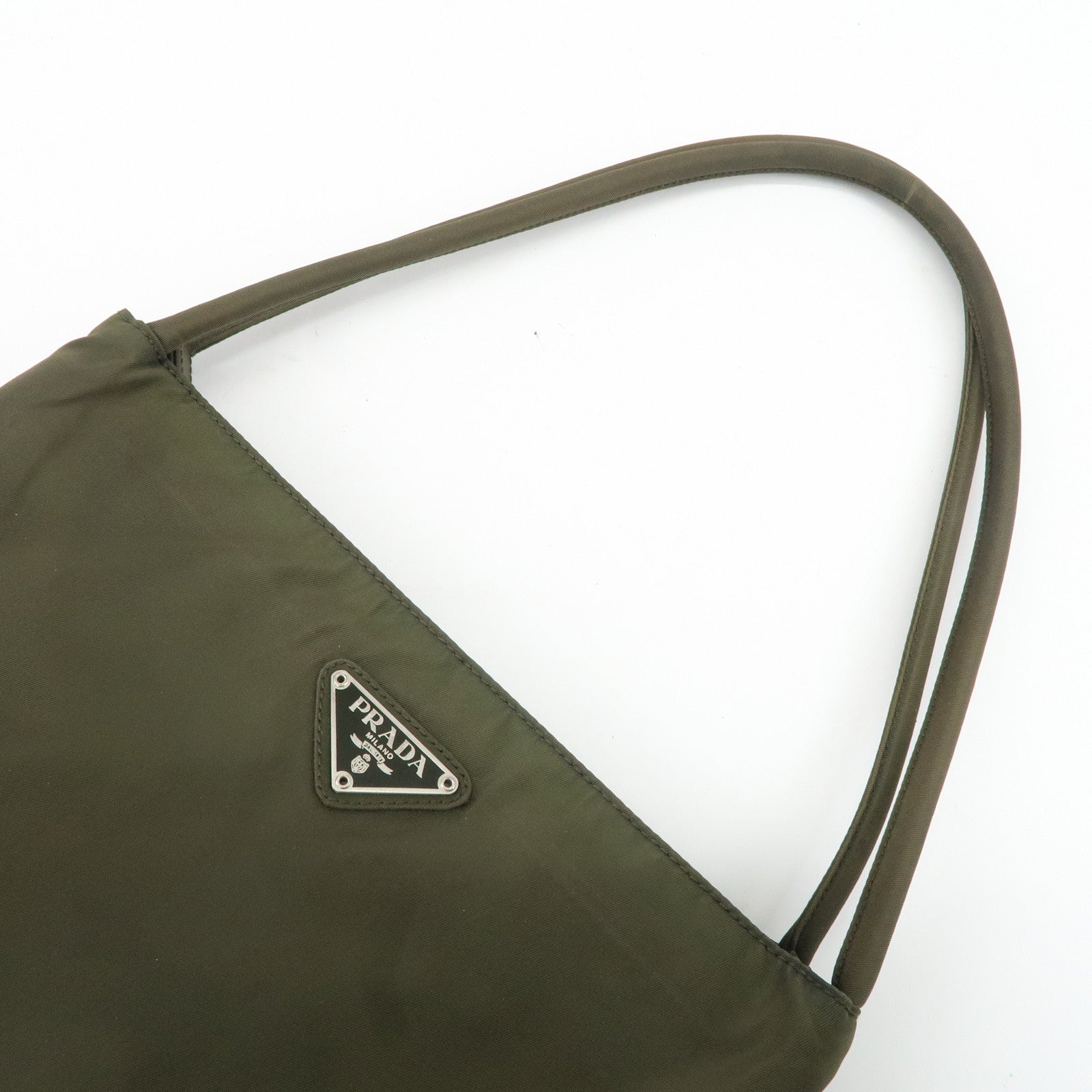 PRADA Nylon Tote Bag Shoulder Bag Khaki K3093