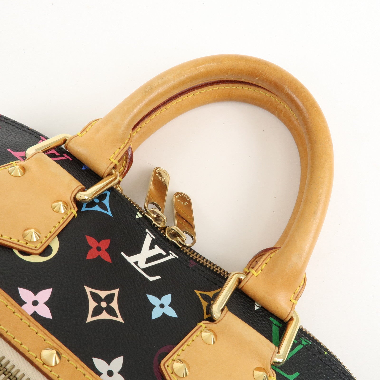 Louis Vuitton Monogram Multicolor Alma Hand Bag Noir M92646 Used