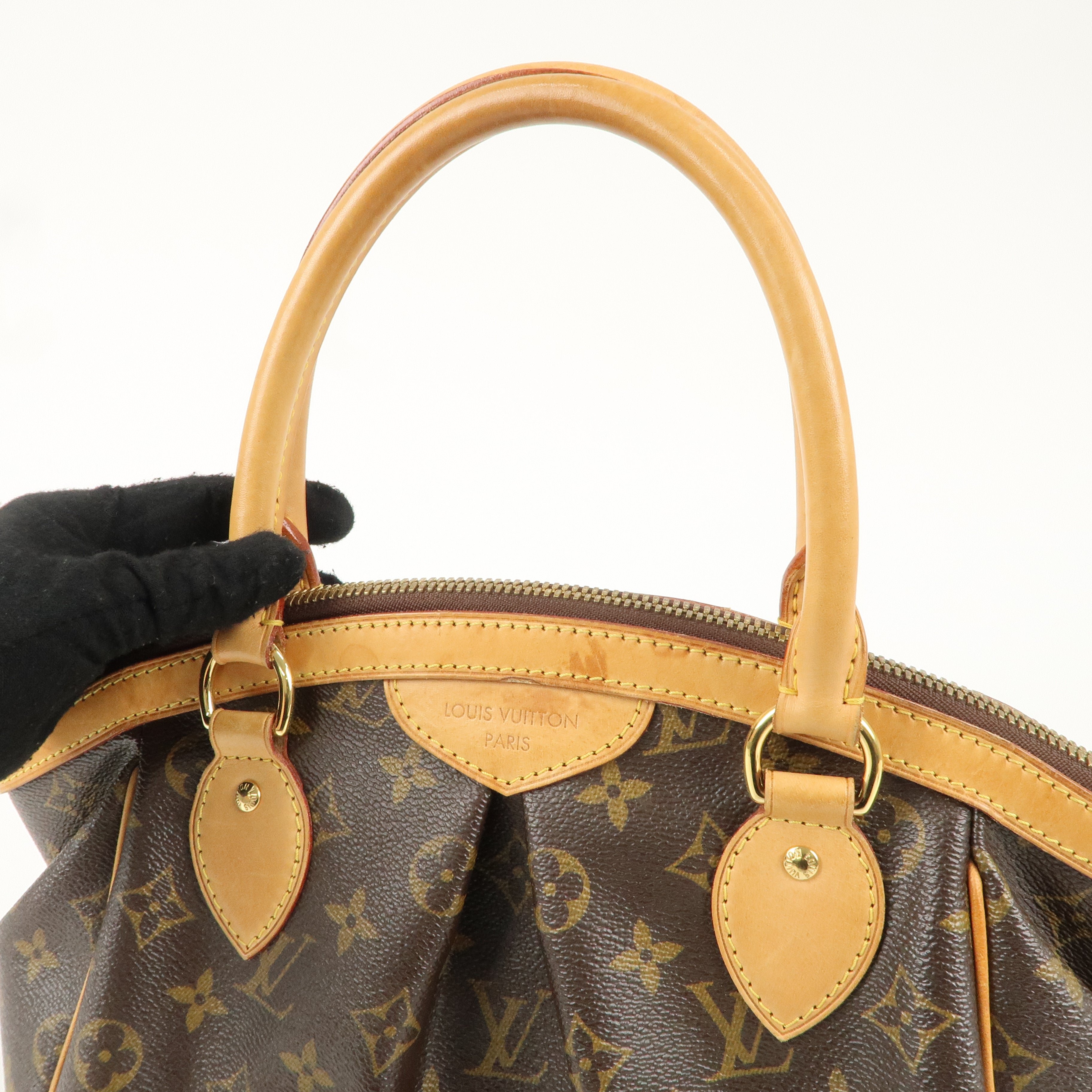 Louis Vuitton Monogram Tivoli PM Hand Bag Brown M40143