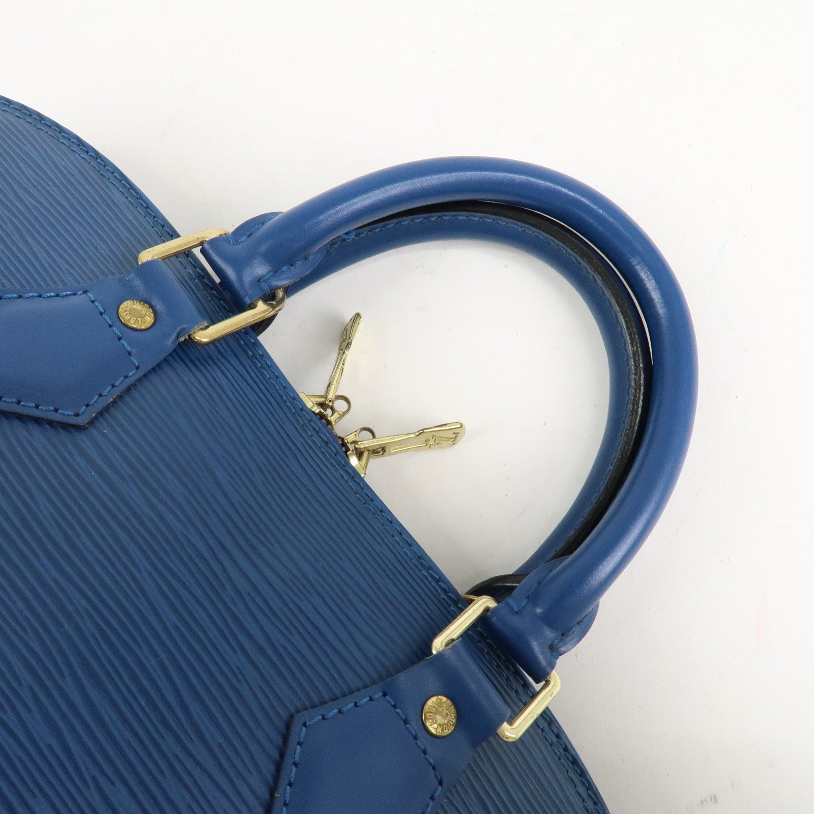 Louis Vuitton Epi Alma Hand Bag Toledo Blue M52145