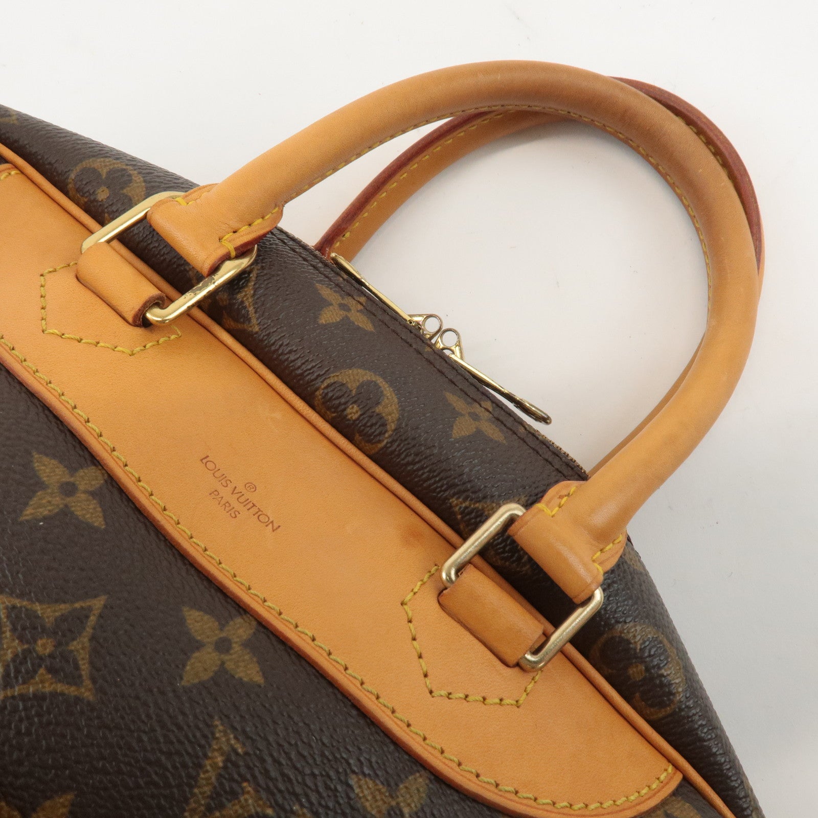 Louis Vuitton Monogram Deauville Hand Bag Brown M47270