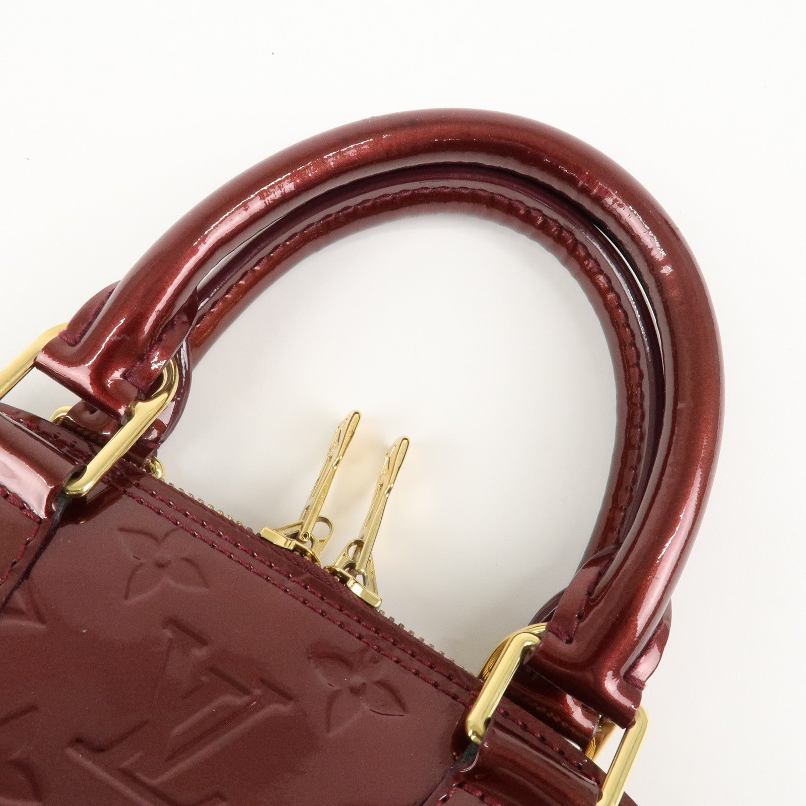 Louis Vuitton Monogram Vernis Alma BB Hand Bag Griotte M90231