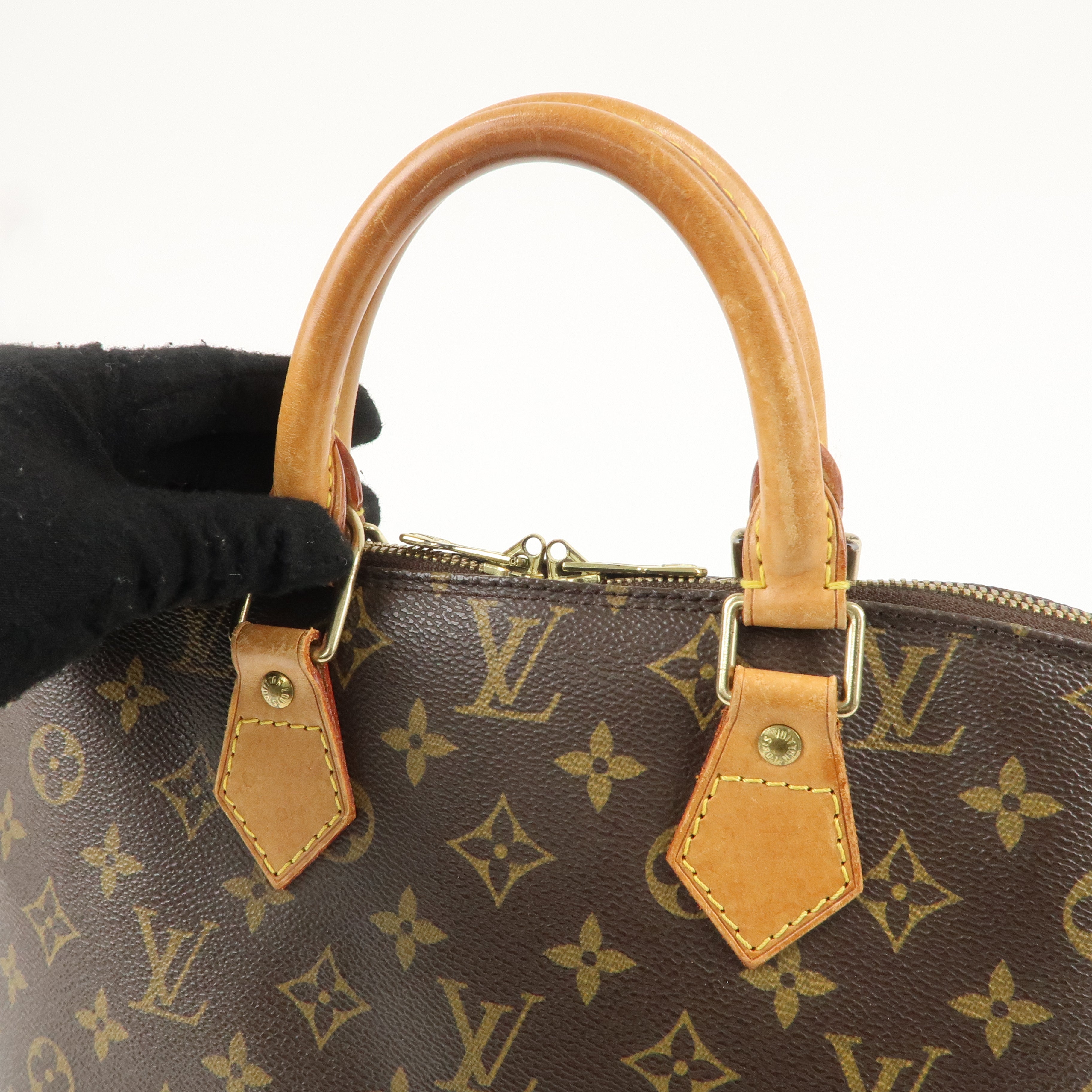 Louis Vuitton Monogram Alma Hand Bag Brown M51130