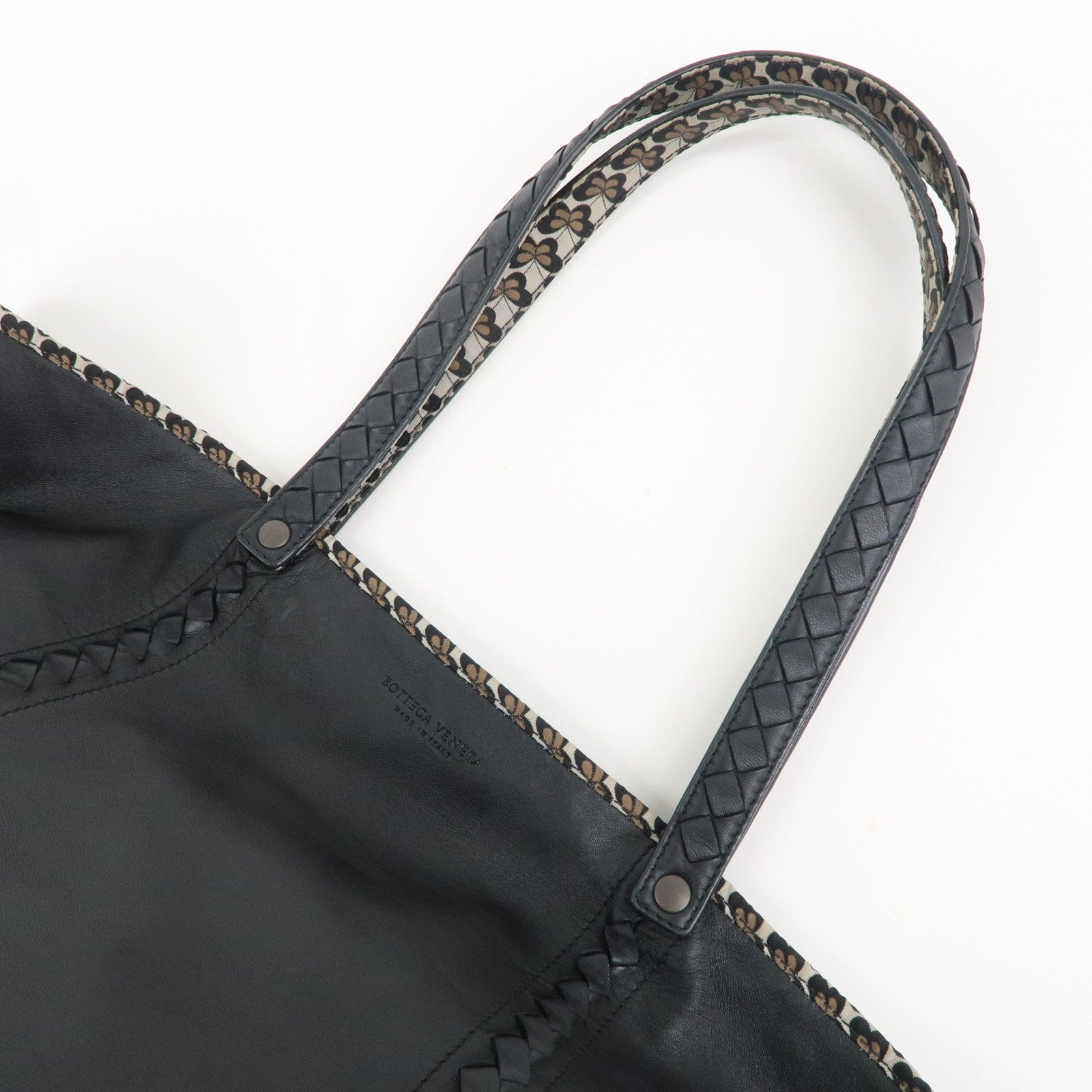 BOTTEGA VENETA Leather Reversible Tote Bag Black