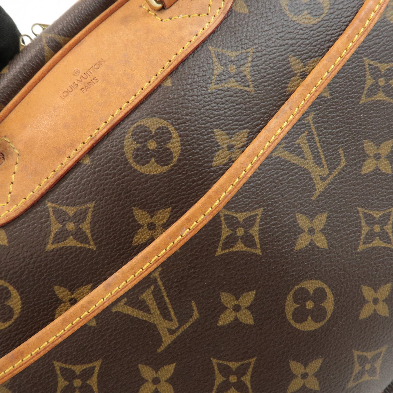 Louis Vuitton Monogram Trueville Hand Bag Brown M42228 Used