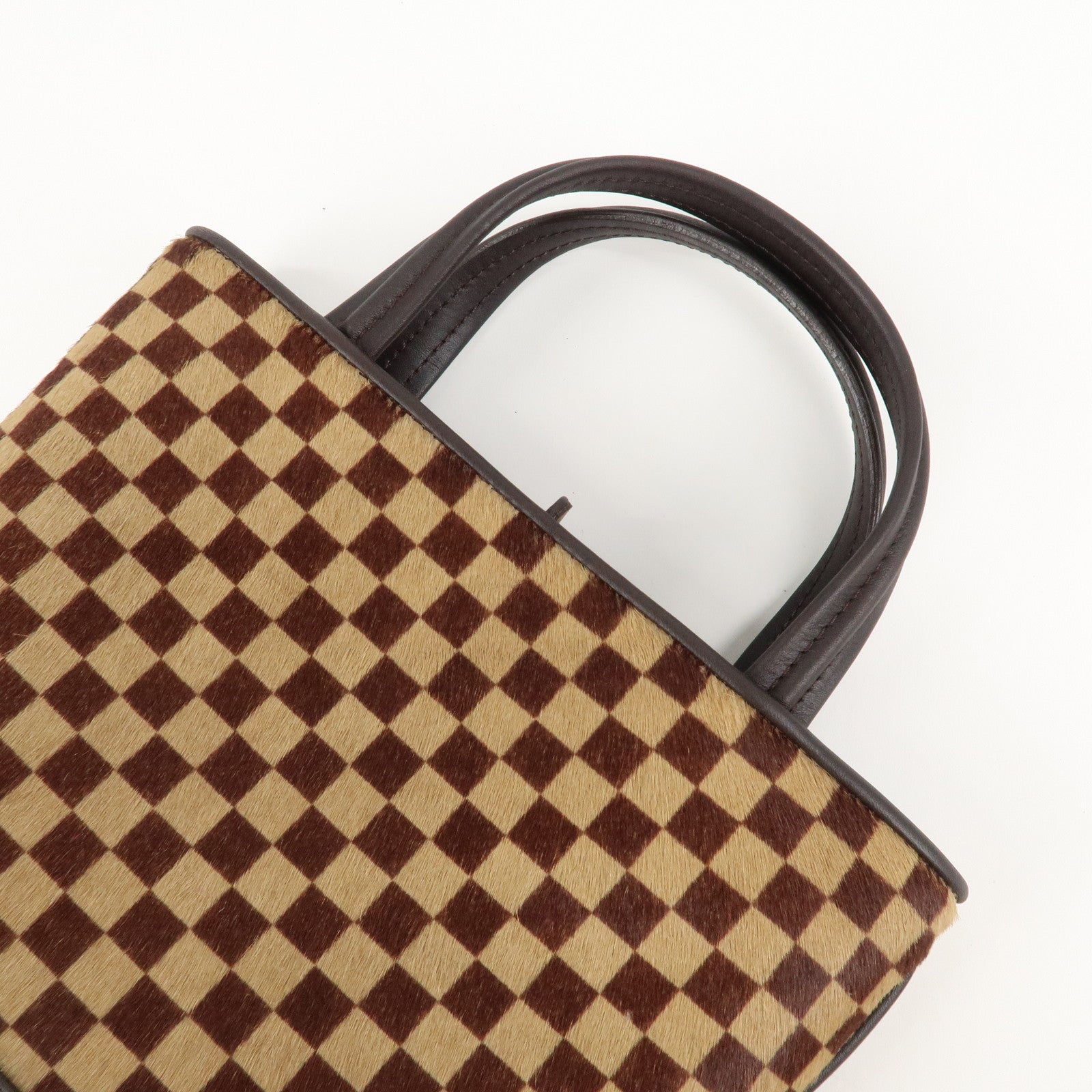 Louis Vuitton Damier Sauvage Impala Hand Bag Beige Brown M92133 Used