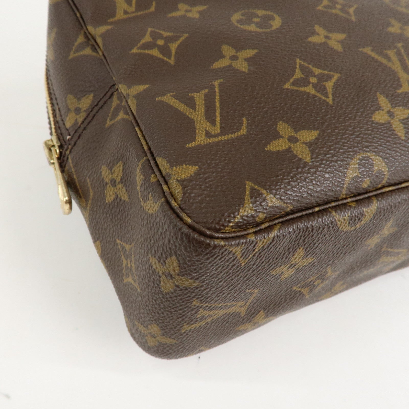 Louis Vuitton Monogram Trousse Toilette 28 Pouch Brown M47522 Used