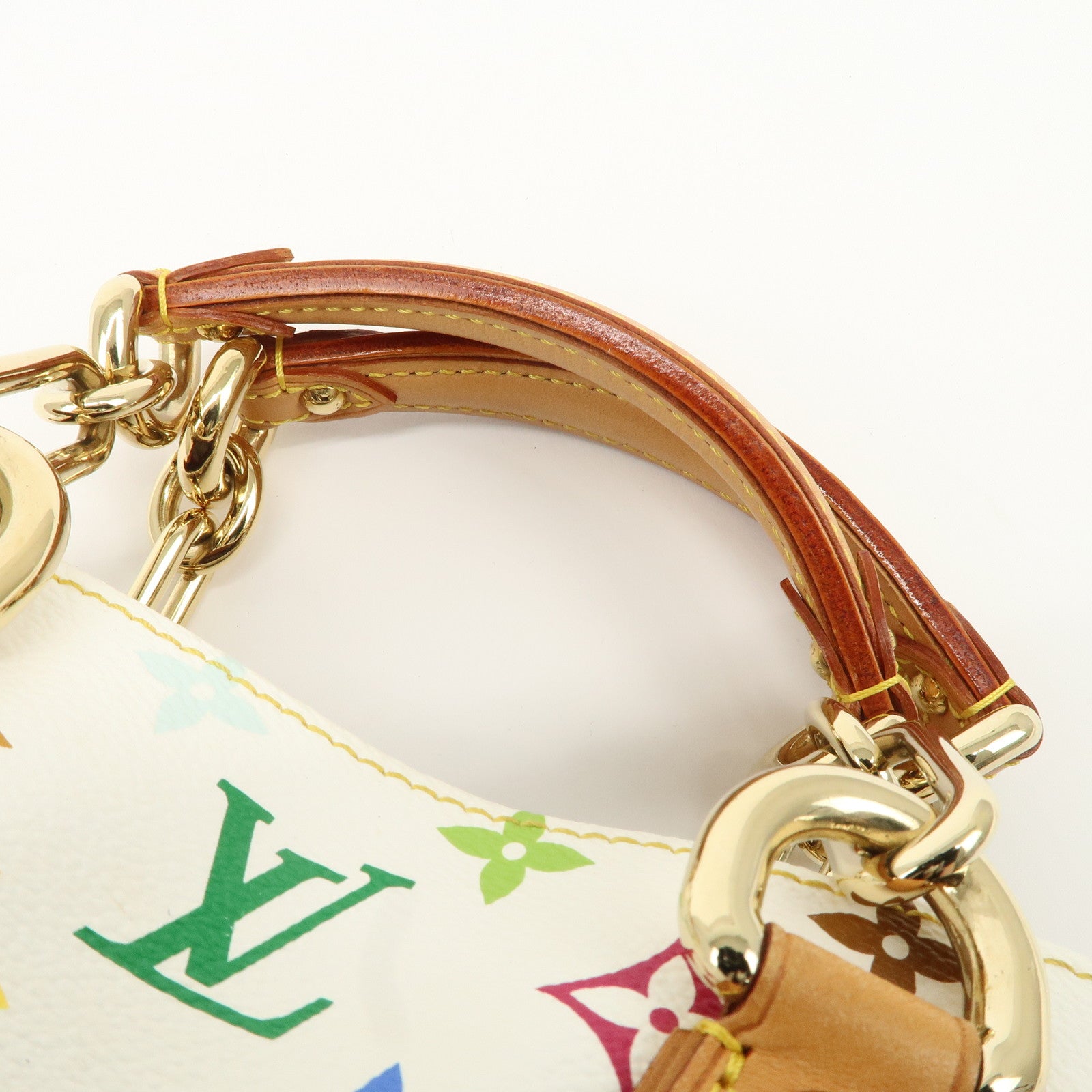 Louis Vuitton Monogram Multicolor Audra Hand Bag Blanc M40047 Used