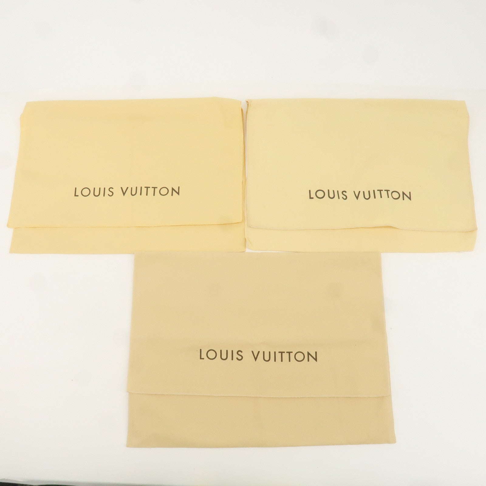 Louis Vuitton Set of 10 Dust Bag Storage Bag Flap Beige