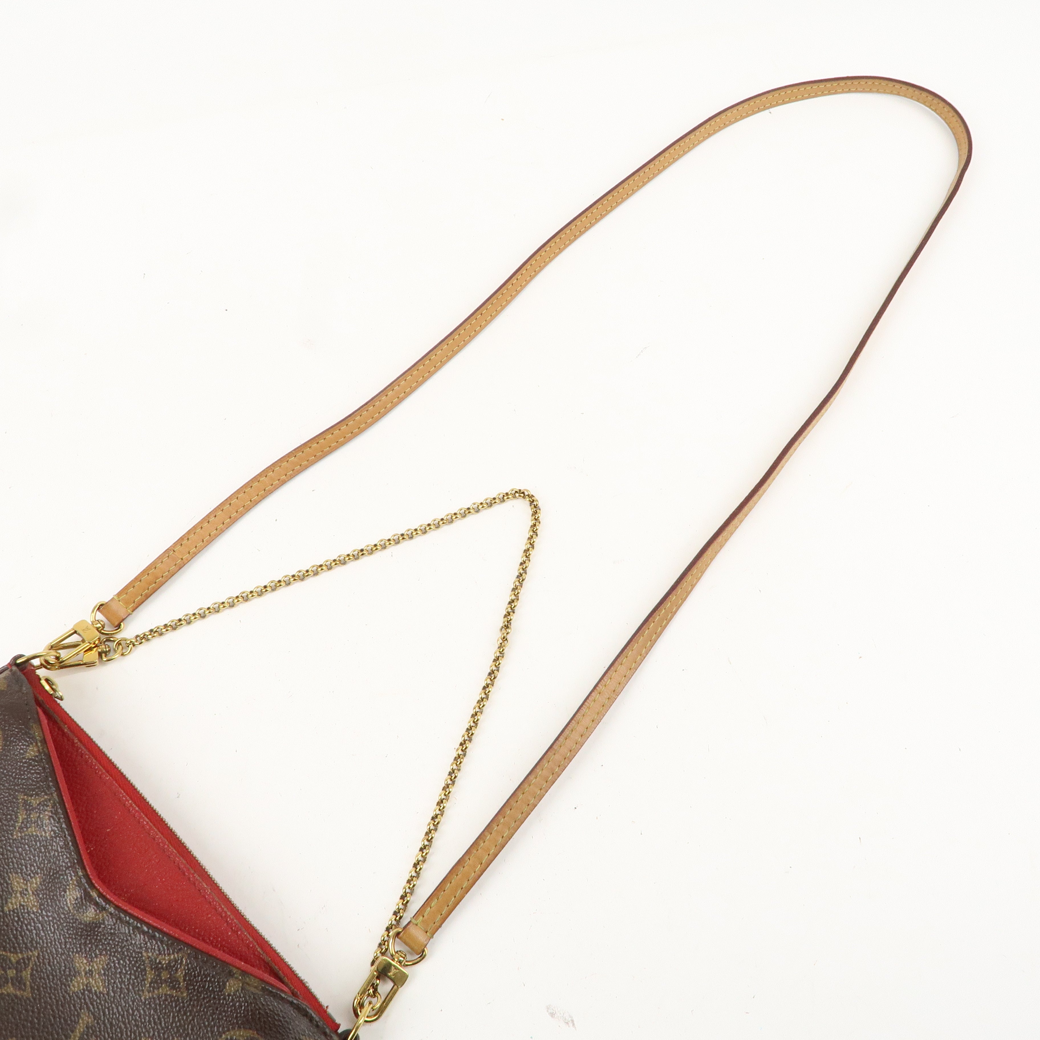 Louis Vuitton Monogram 2 Way Pallas Clutch Bag Cerise M41638