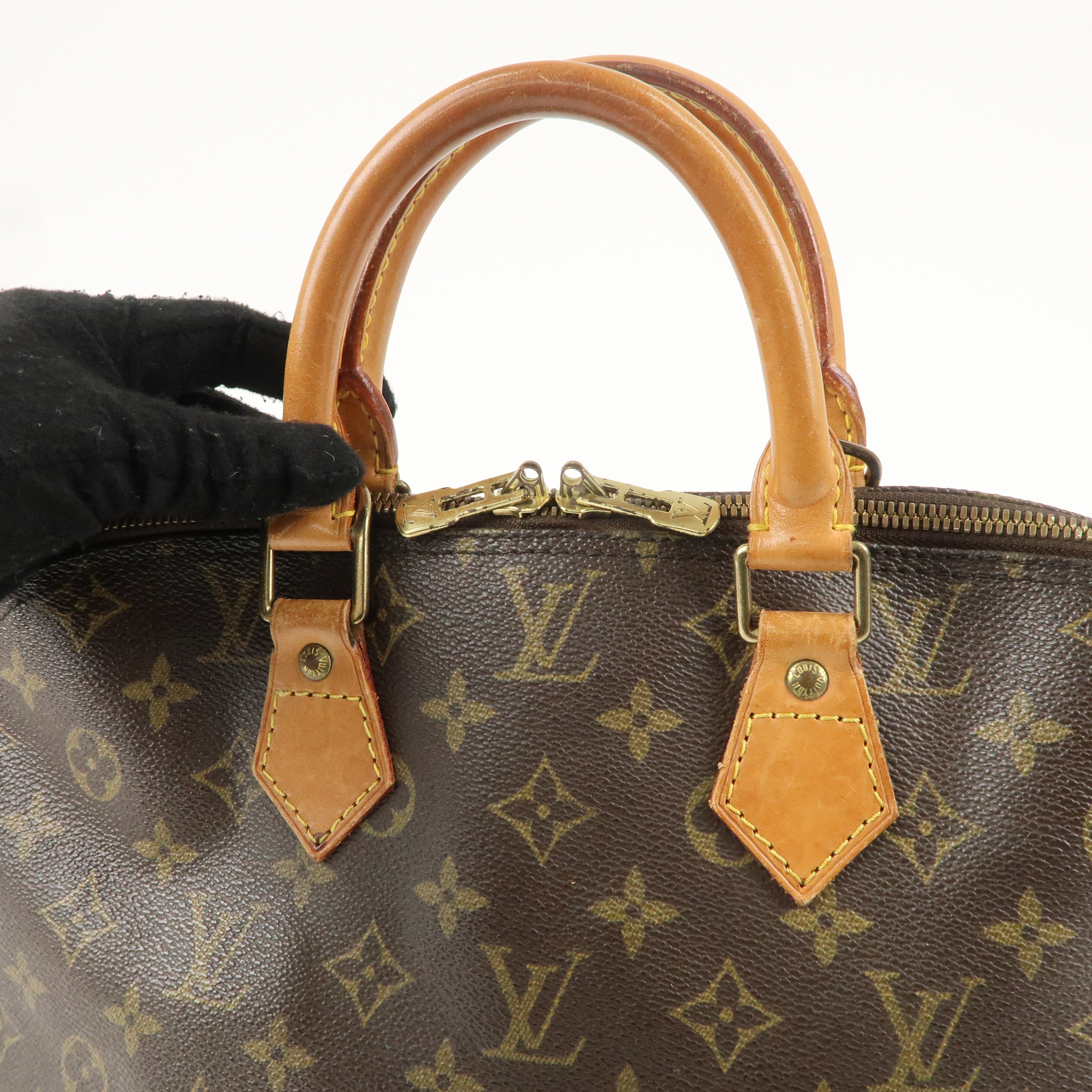 Louis Vuitton Monogram Alma Hand Bag Brown M51130