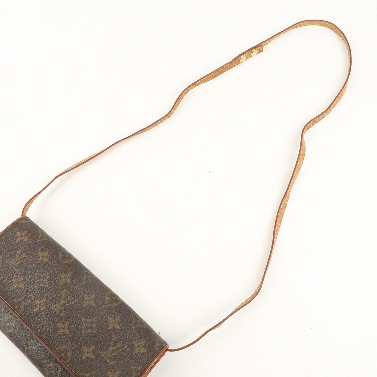 Louis Vuitton Monogram Pochette Twin GM 2Way Bag Brown M51852