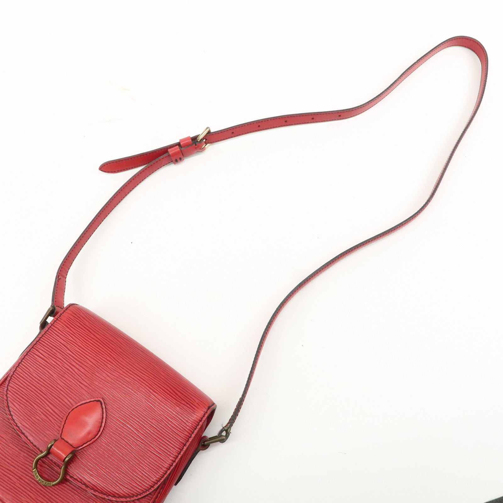 Louis Vuitton Epi Saint Cloud Shoulder Bag Red M52197 Used