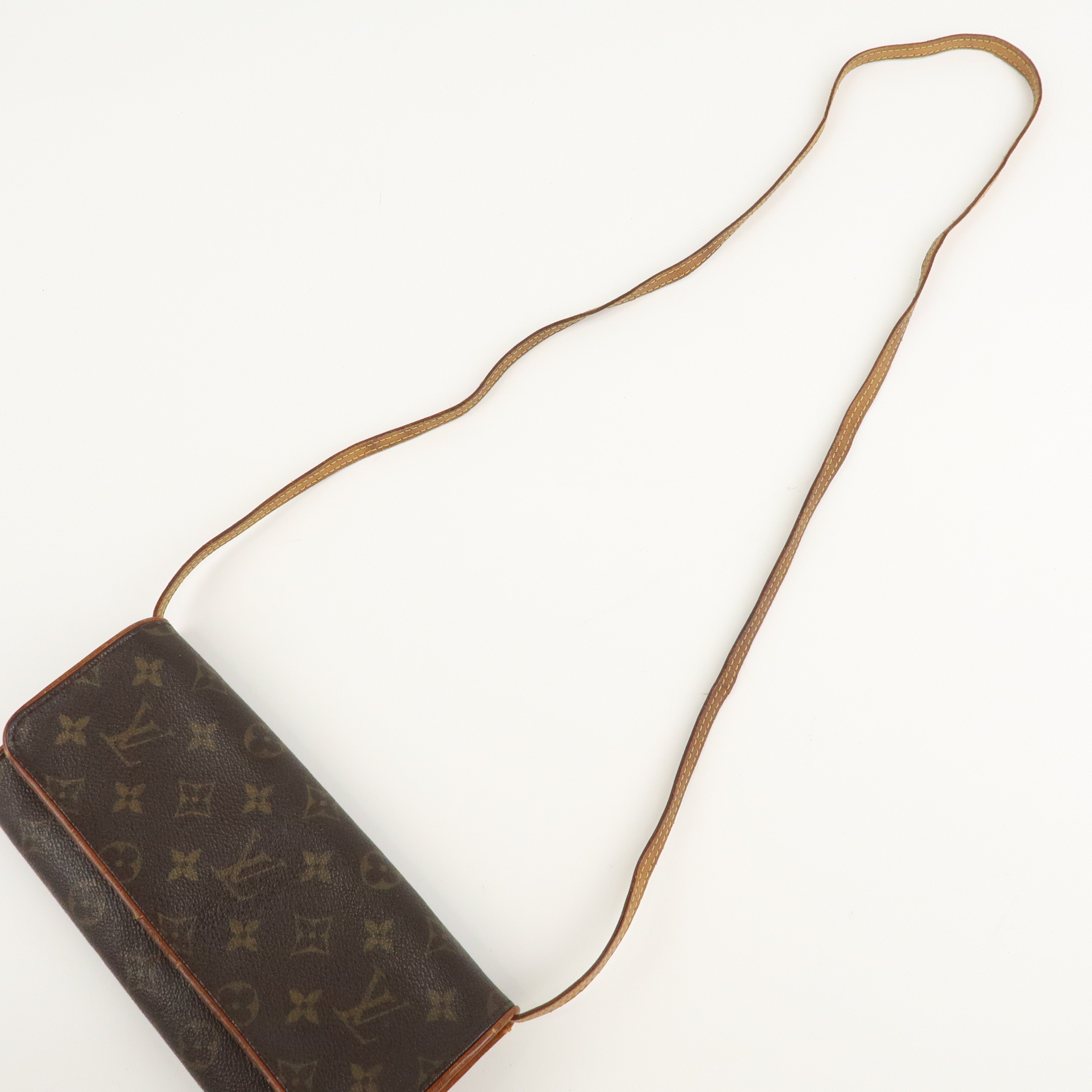 Louis Vuitton Monogram Pochette Twin GM 2Way Bag Brown M51852 Used