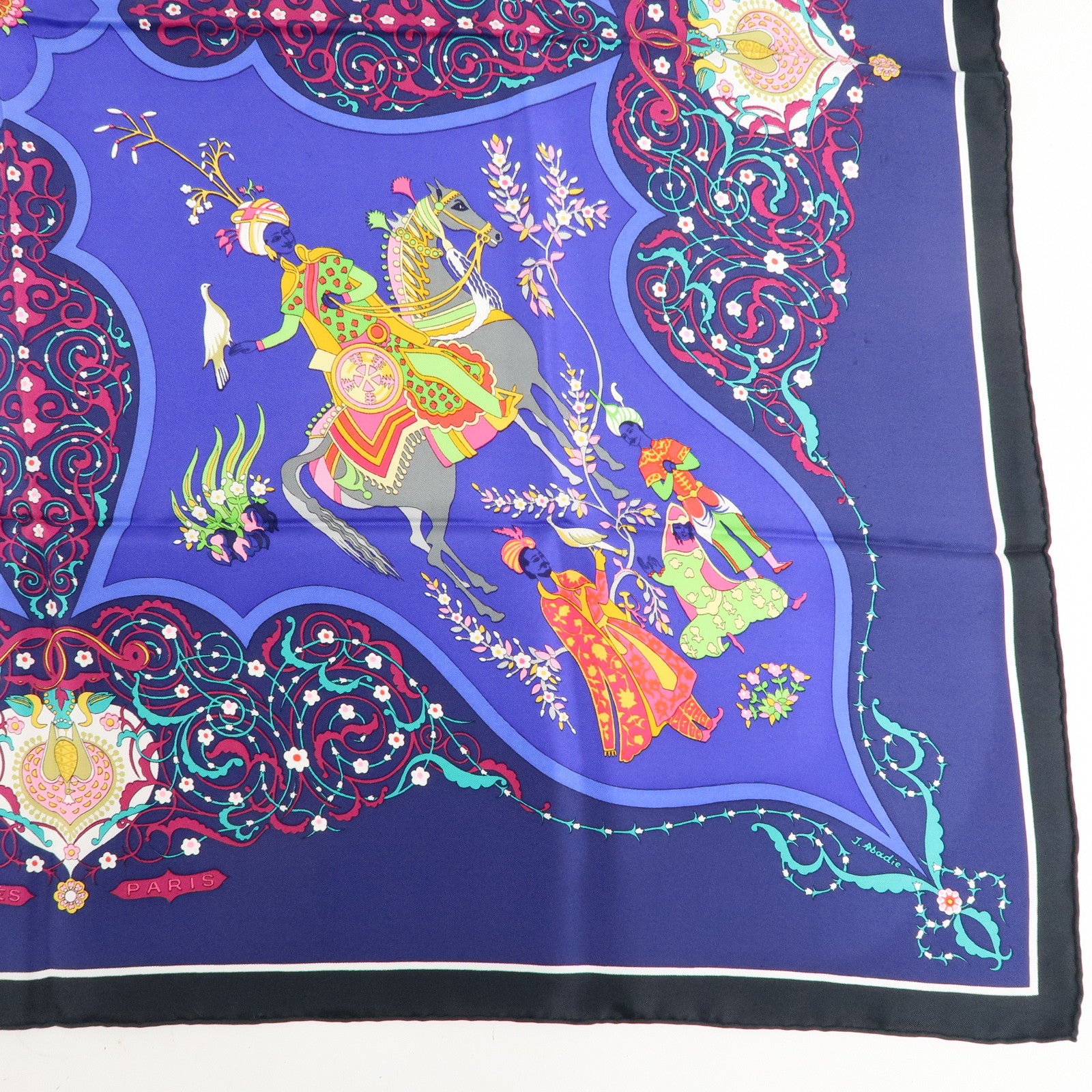 HERMES 100% Silk Carre 90 Scarf POEIE PERSANE Persian Poetry