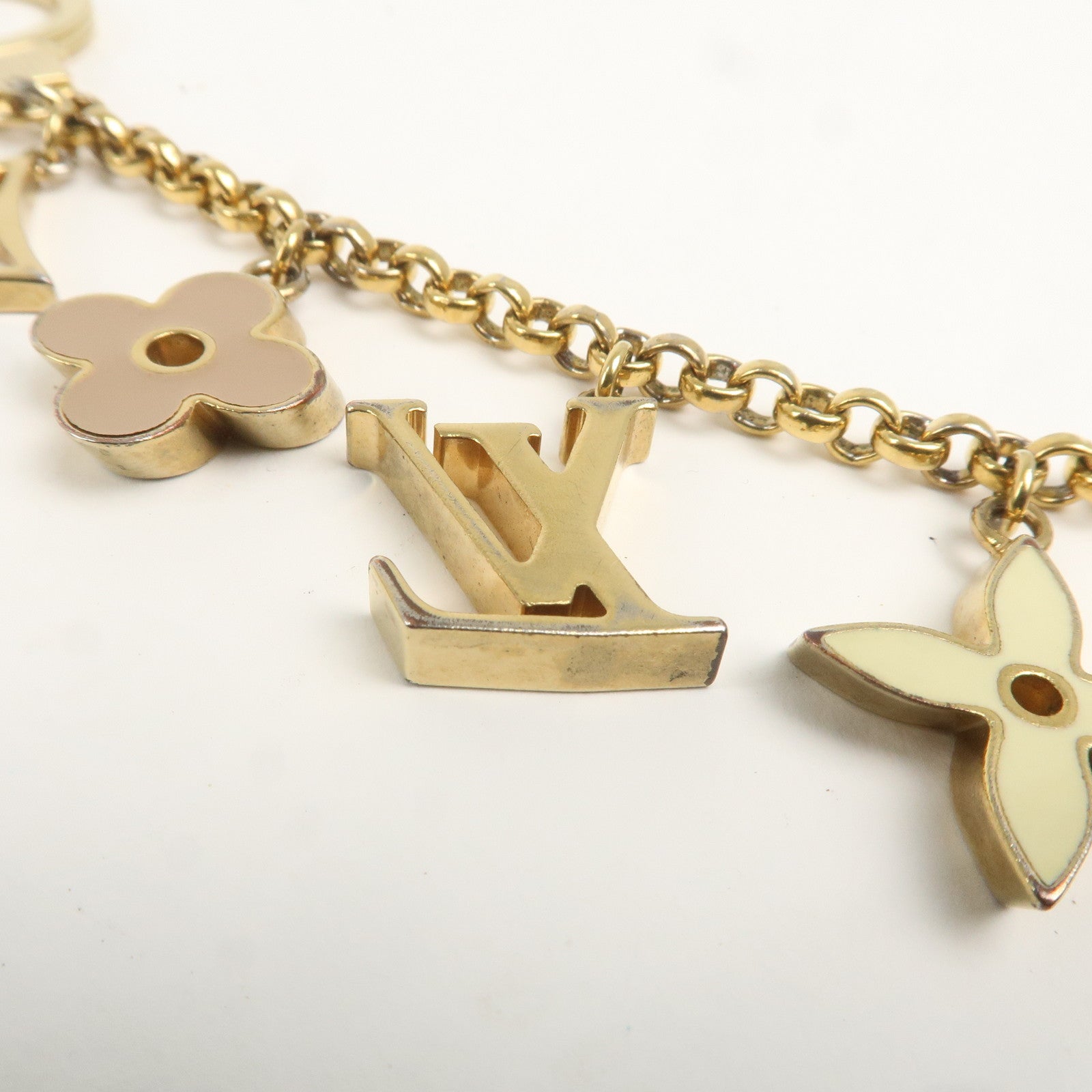 Louis Vuitton Fleur de Monogram LV Logo Bag Charm M65111