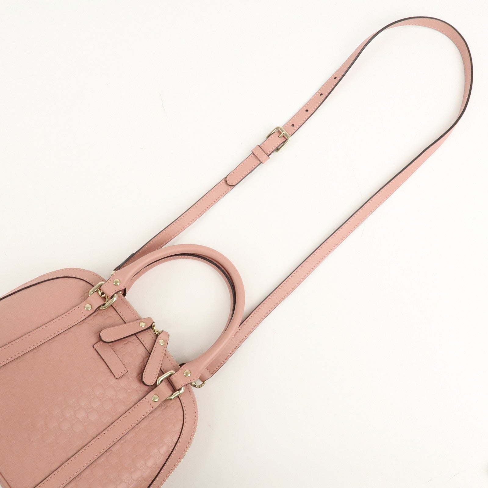 GUCCI Micro Guccissima Leather 2Way Shoulder Hand Bag Pink 449654