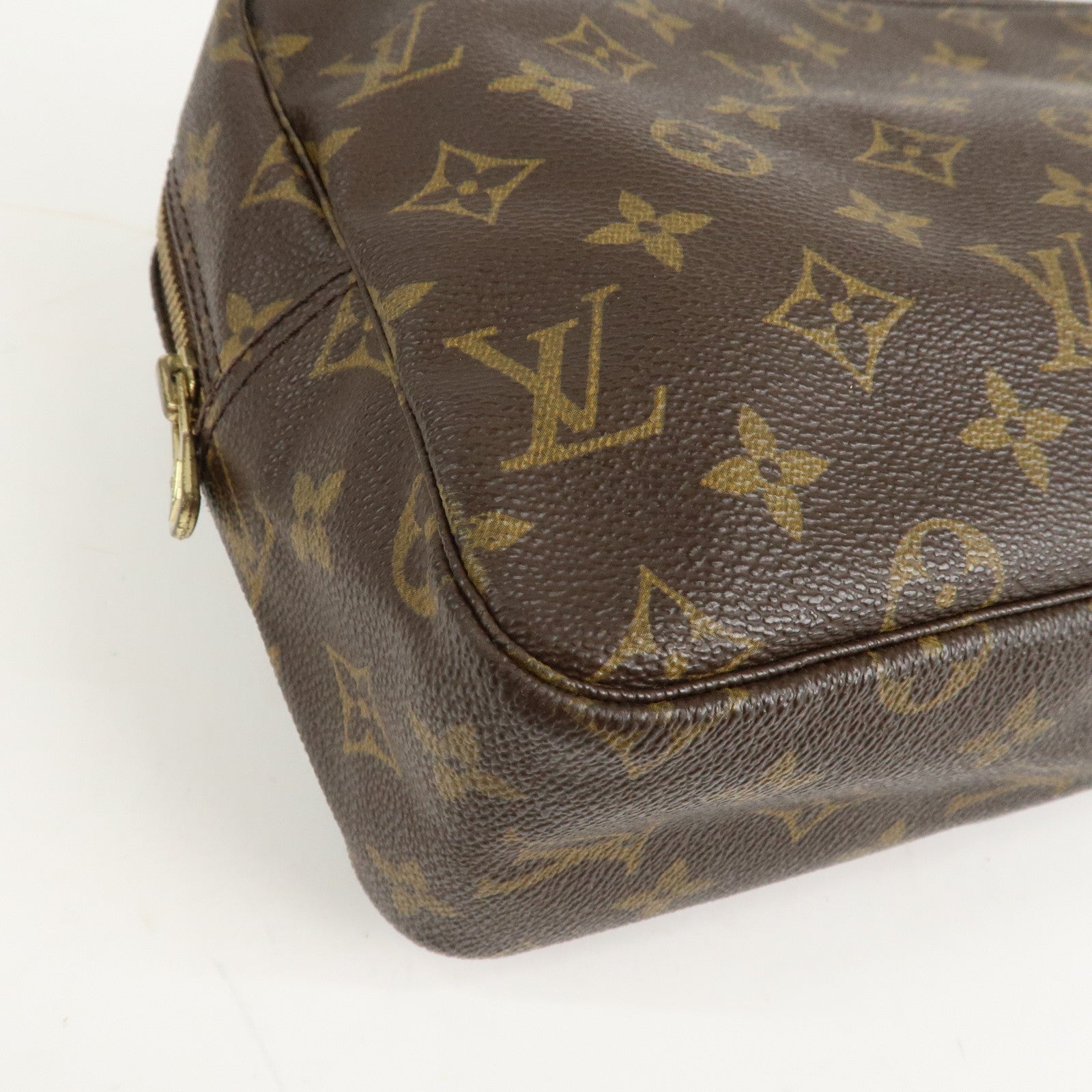 Louis Vuitton Monogram Trousse Toilette 28 Pouch Brown M47522 Used