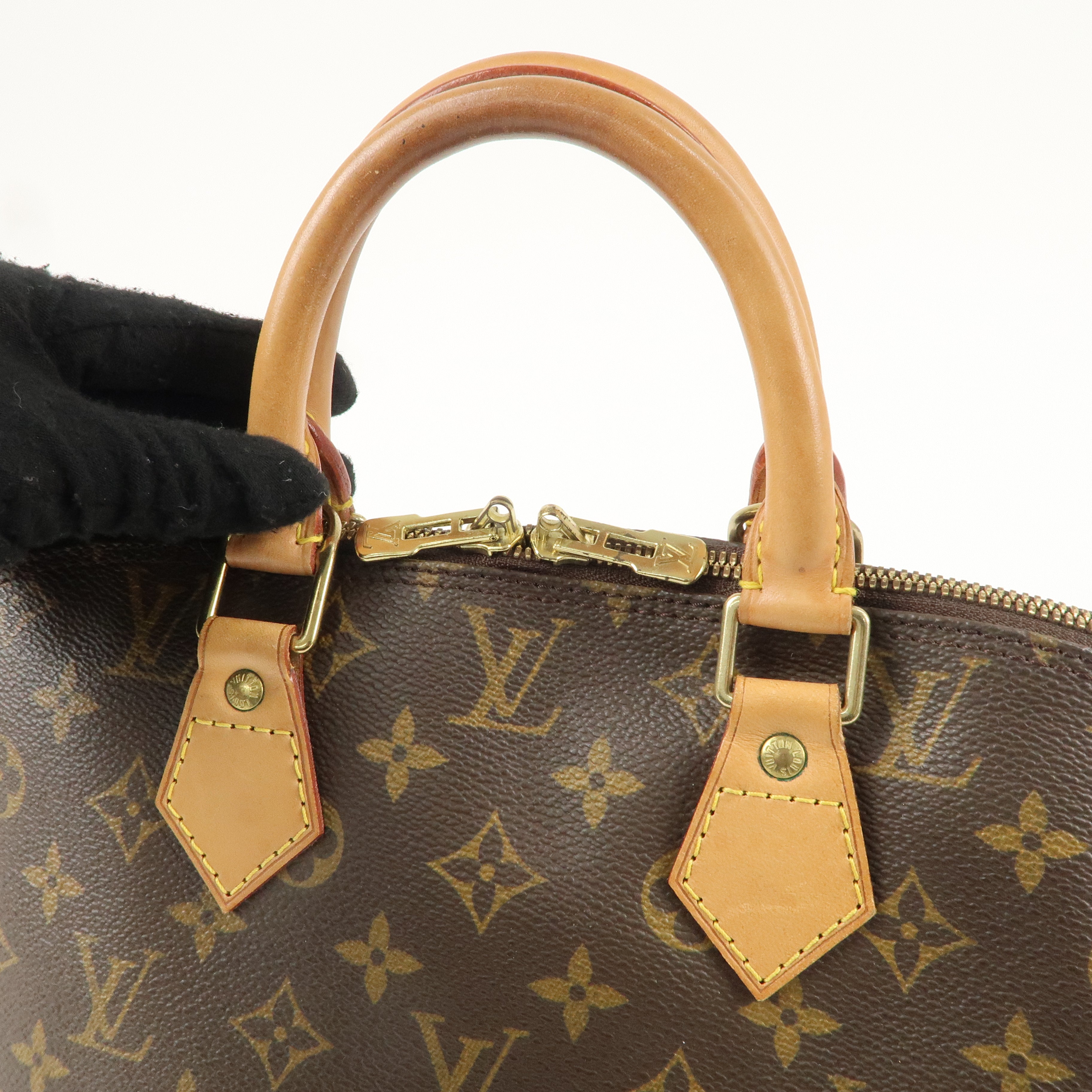 Louis Vuitton Monogram Alma Hand Bag Brown M51130