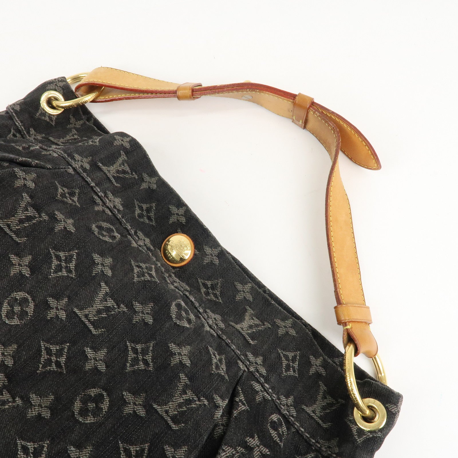 Louis Vuitton Monogram Denim Daily PM Shoulder Bag Noir M40494 Used