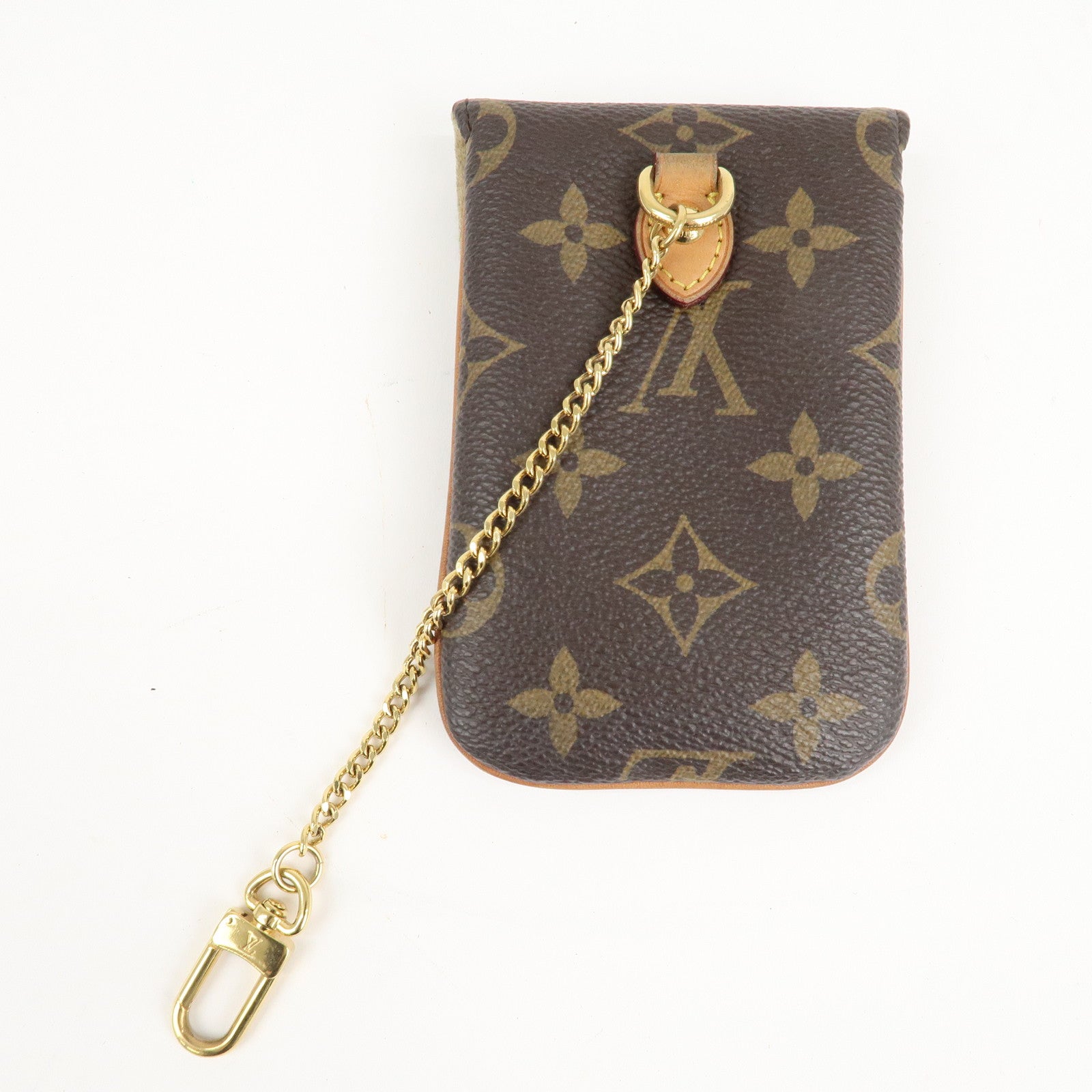 Louis Vuitton Monogram Etui Telefonne MM Brown M66546 Used