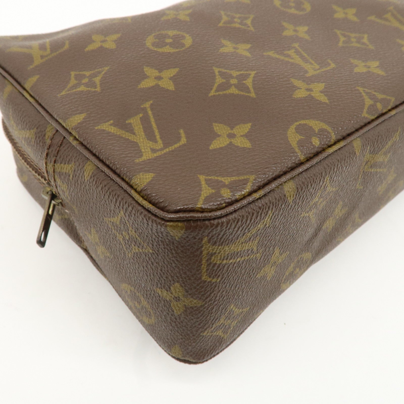 Louis Vuitton Monogram Trousse Toilette 28 Pouch Brown M47522 Used