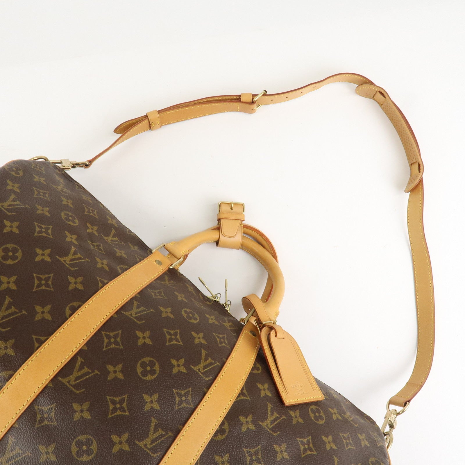 Louis Vuitton Monogram Keep All Bandouliere 50 Boston Bag M41416 Used