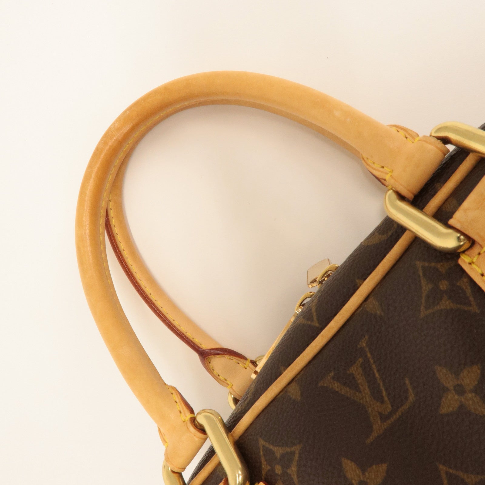 Louis Vuitton Monogram Manhattan PM Hand Bag Brown M40026