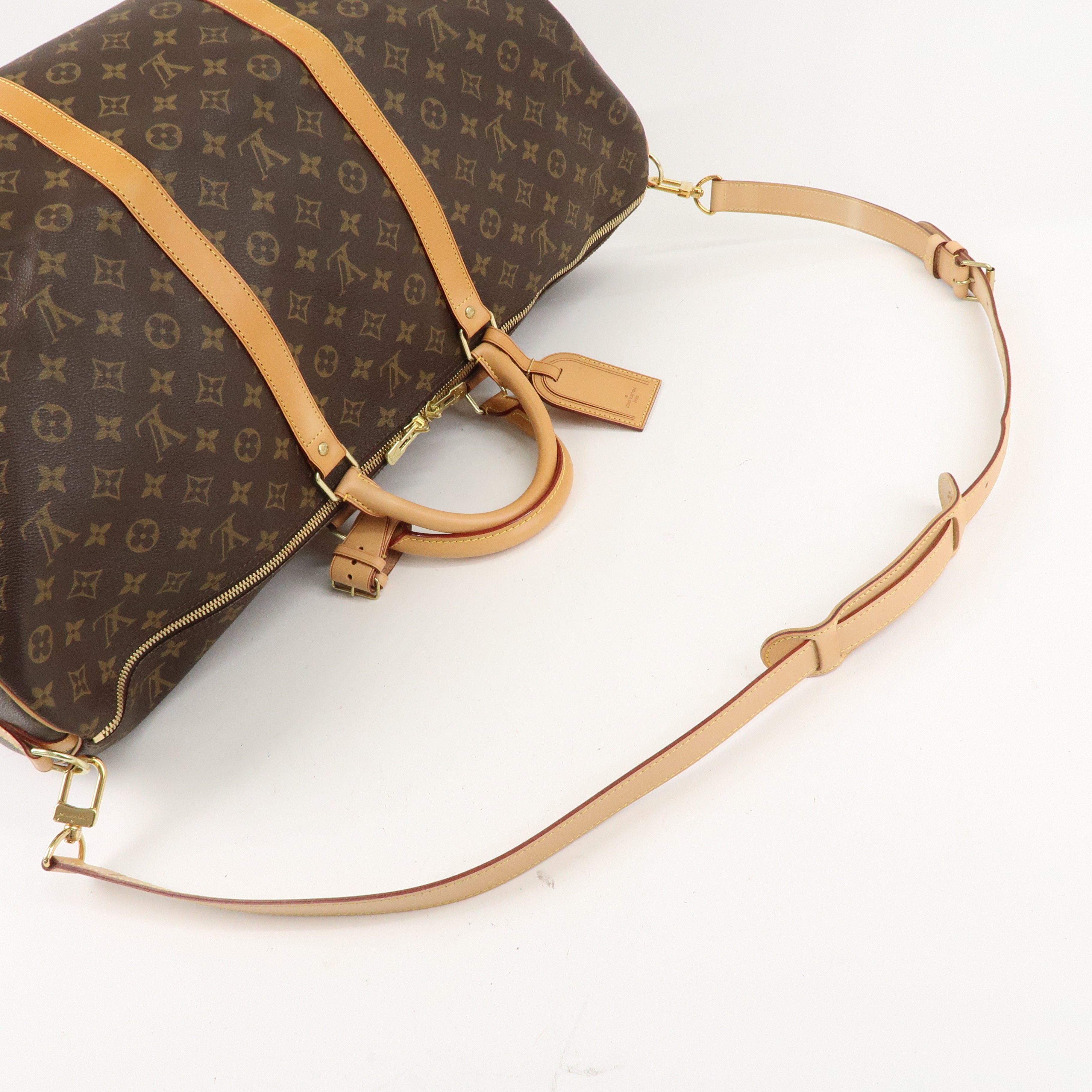 Louis Vuitton Monogram Keep All Bandouliere 60 Bag Brown M41412