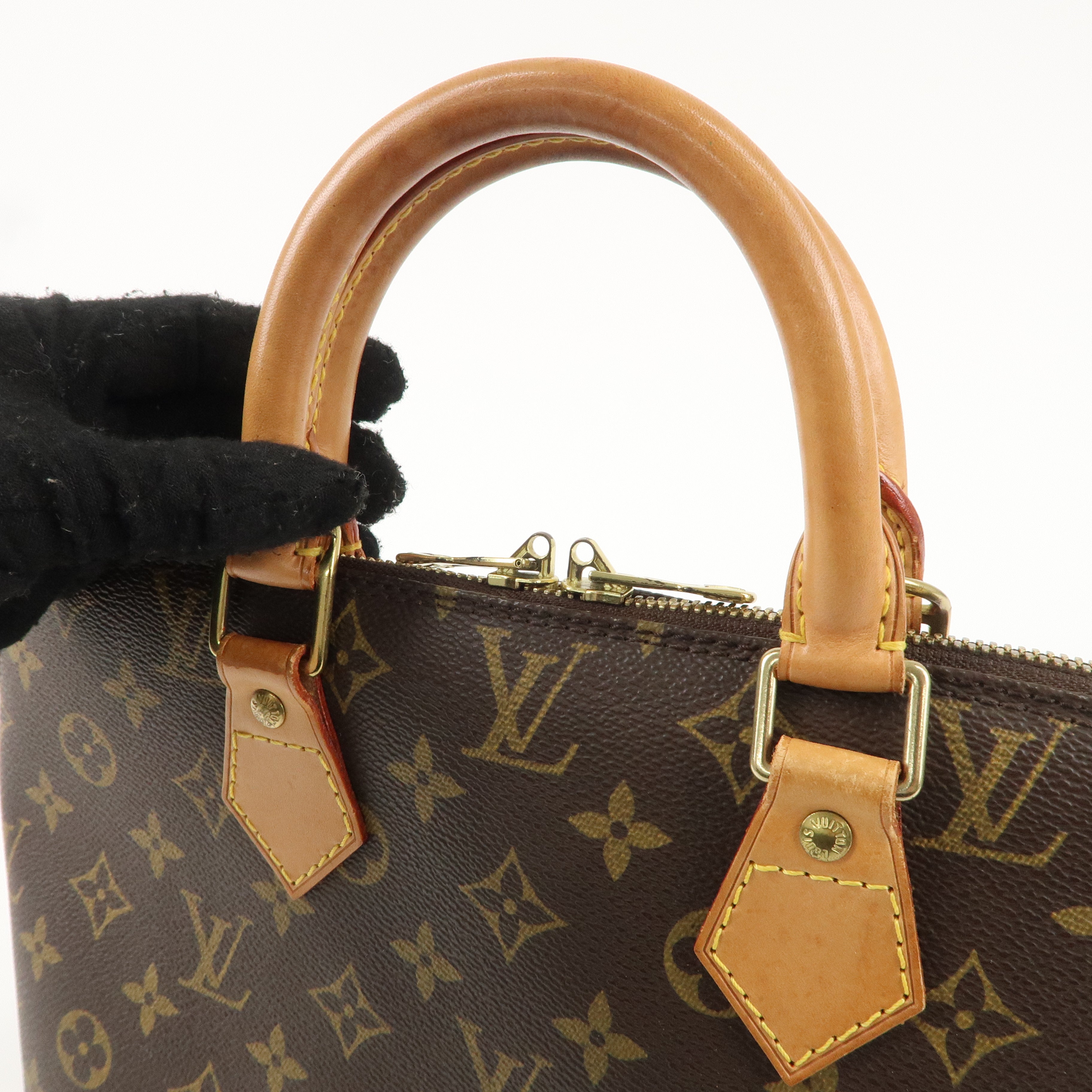 Louis Vuitton Monogram Alma Hand Bag Brown M51130