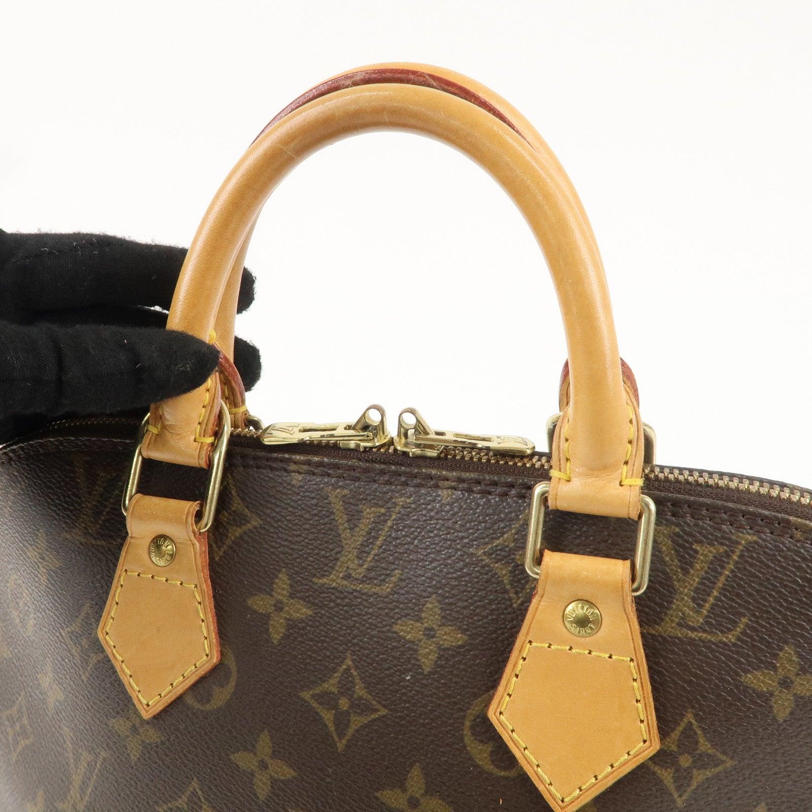 Louis Vuitton Monogram Alma Hand Bag Brown M51130