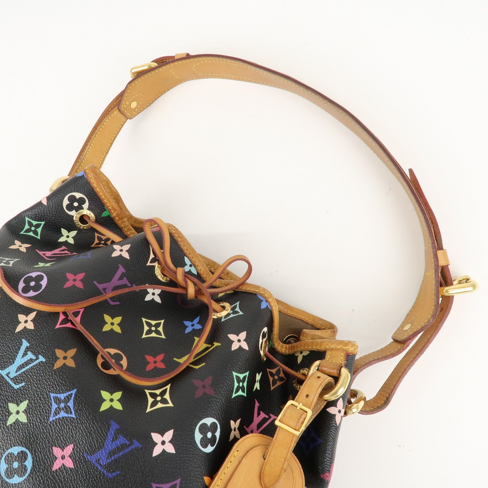 Louis Vuitton Monogram Multi Color Petit Noe Bag Noir M42230 Used