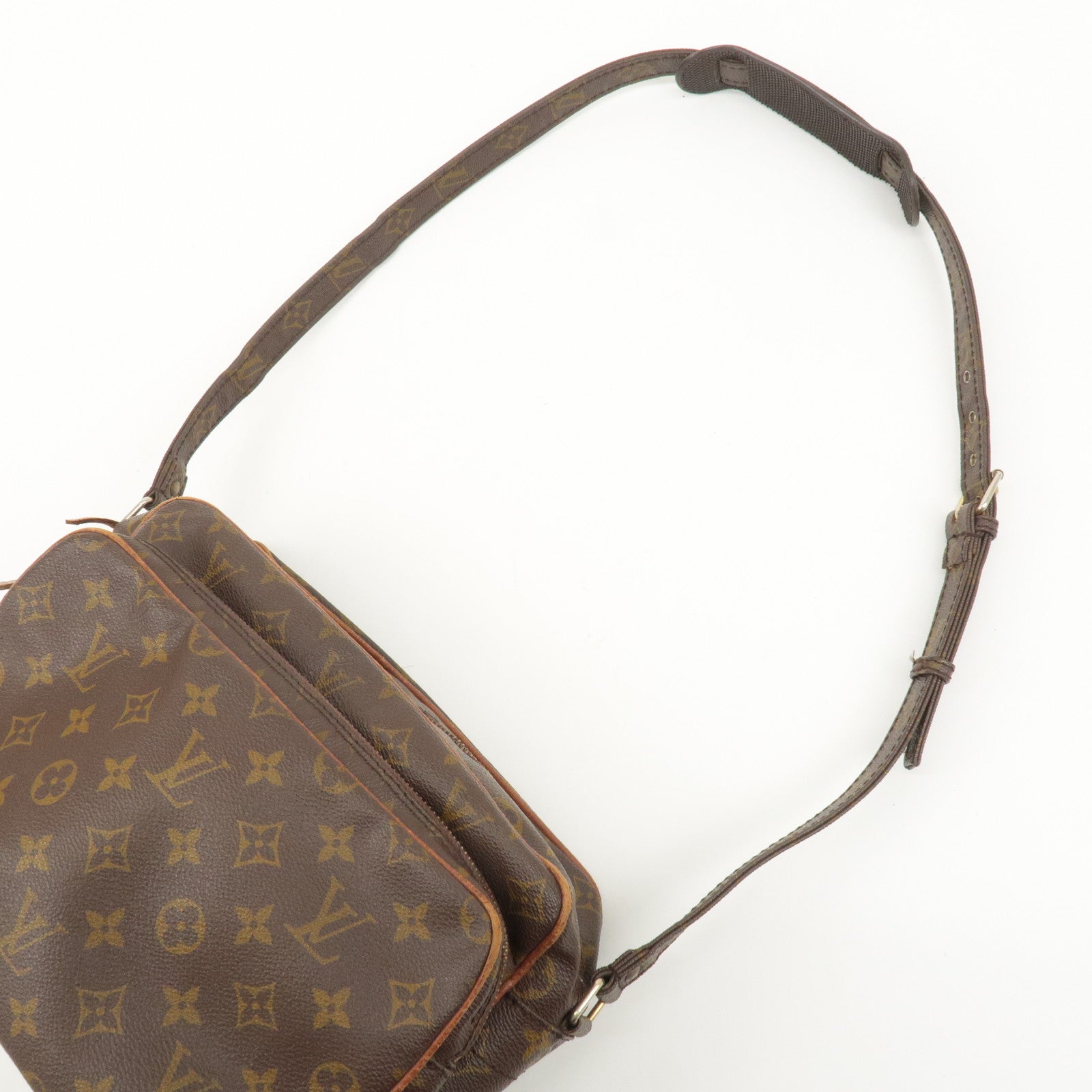 Louis Vuitton Monogram Nail Shoulder Bag Old Model Brown